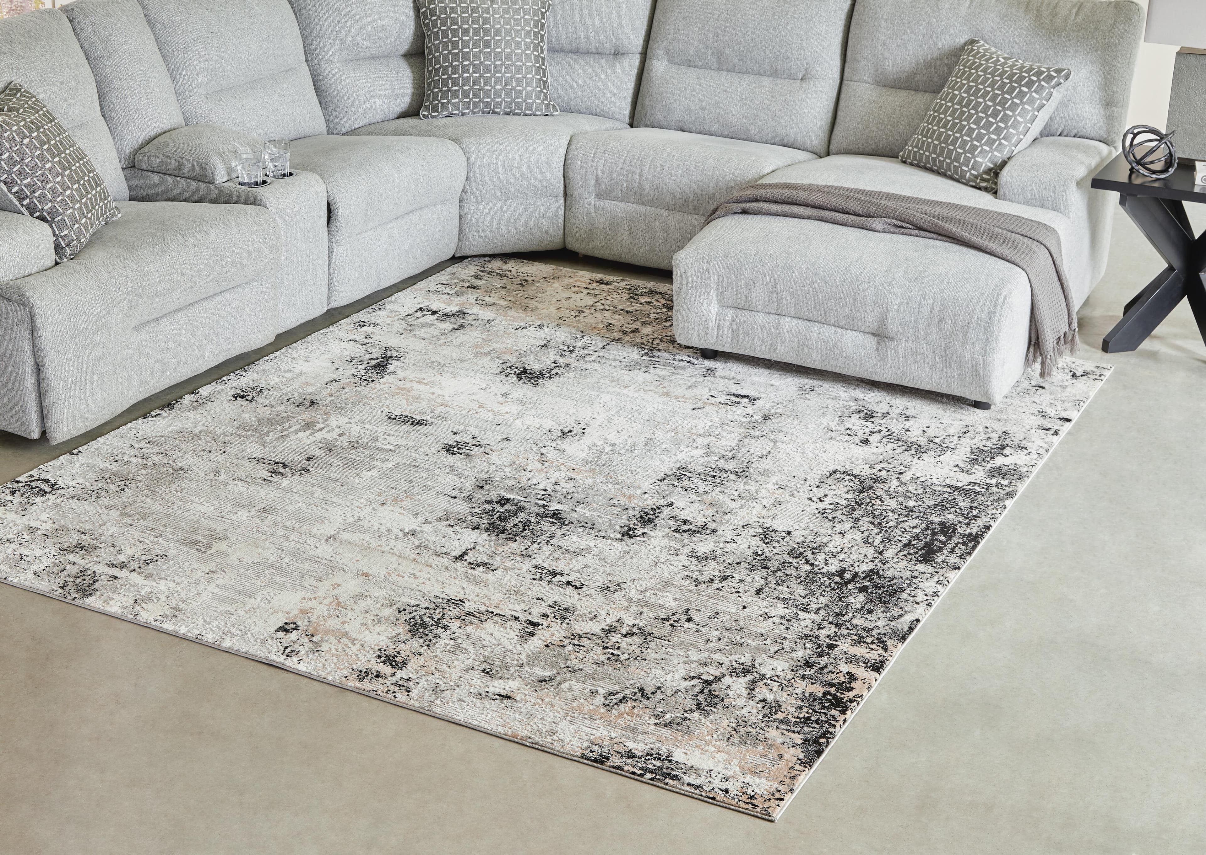 Langwell 8' x 10' Rug — Black/Gray & Brown/Beige — view 2