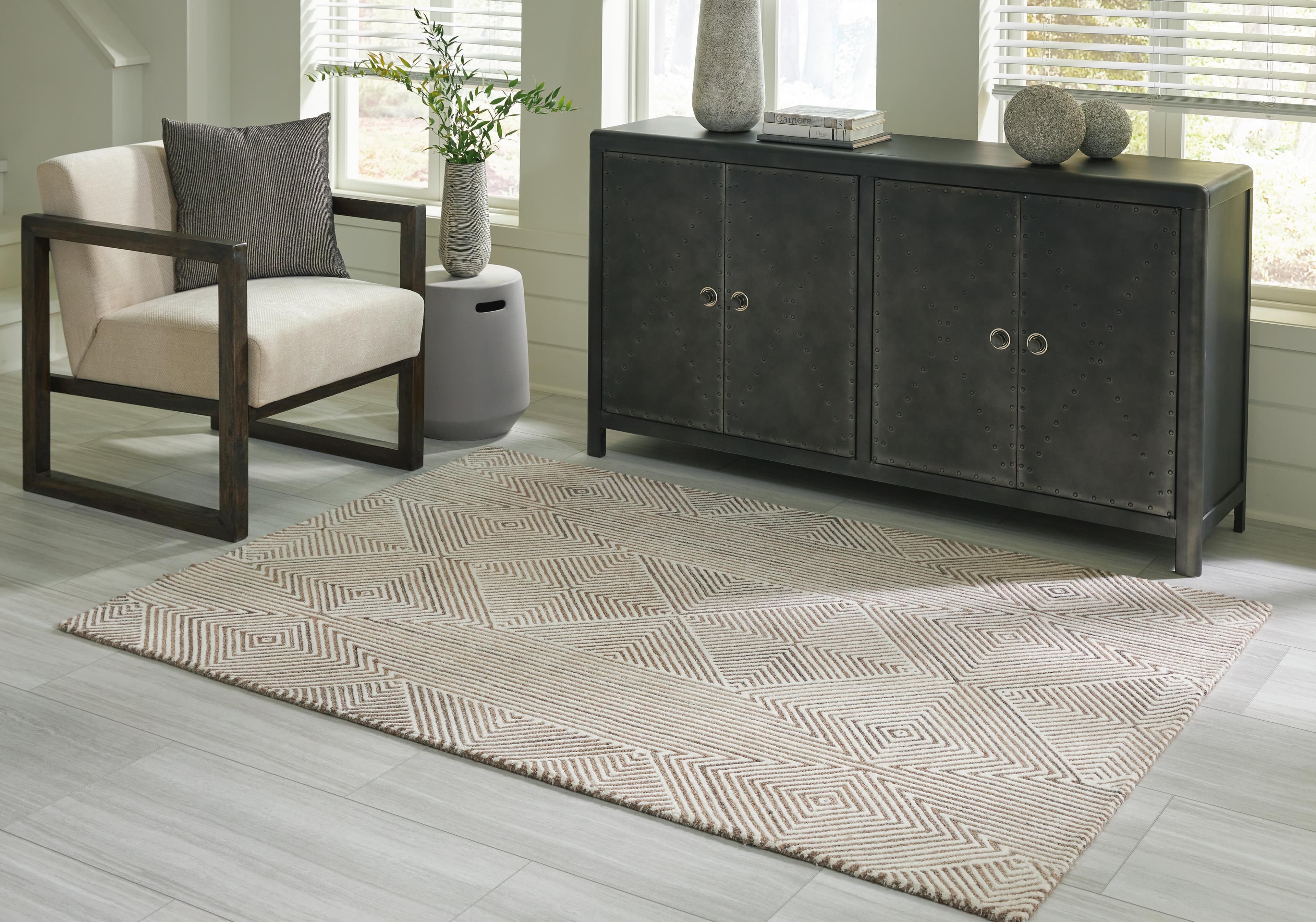 Jadott 5' x 7' Rug — Brown/Beige — view 2
