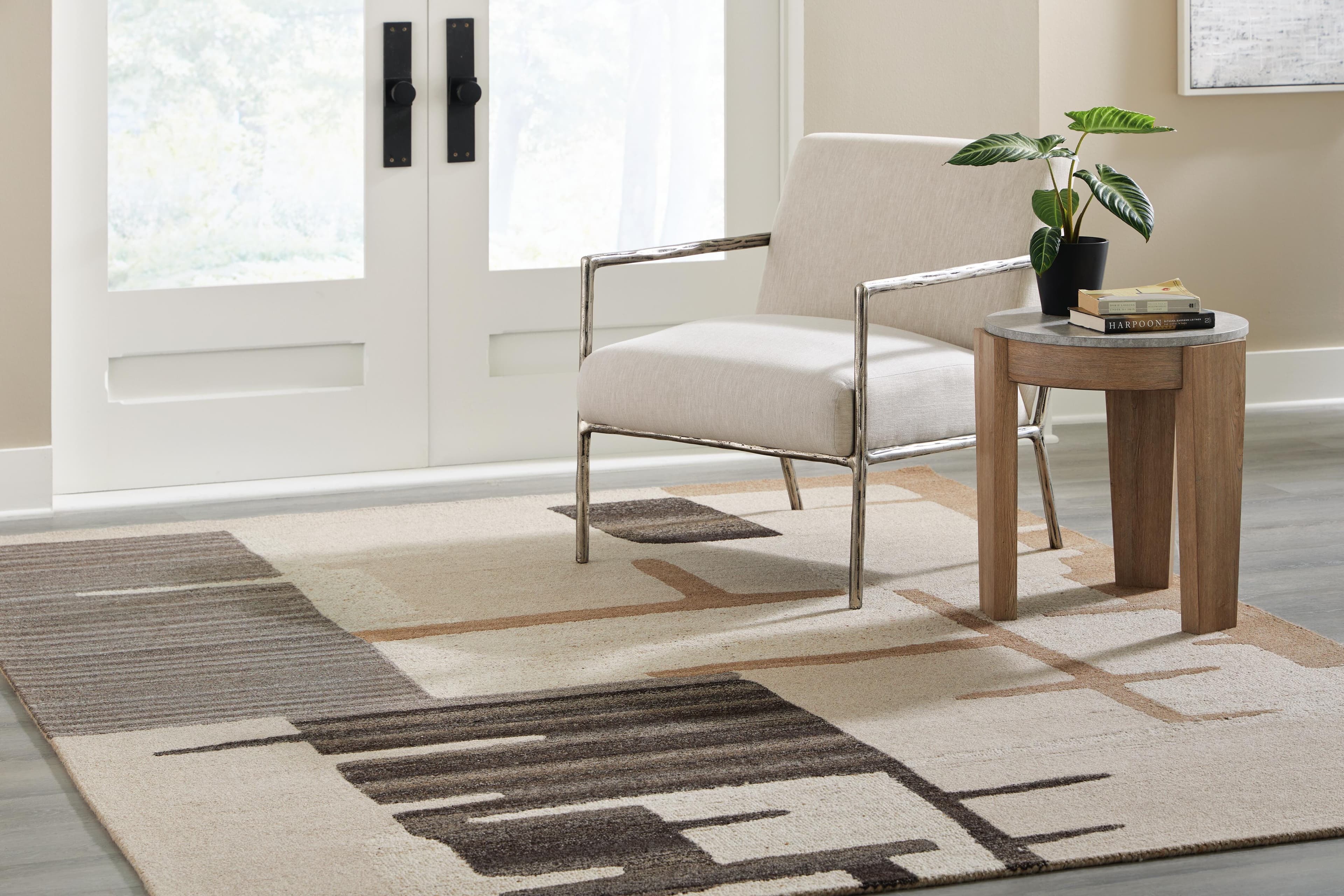 Kencher 8' x 10' Rug — Black/Gray & Brown/Beige — view 2