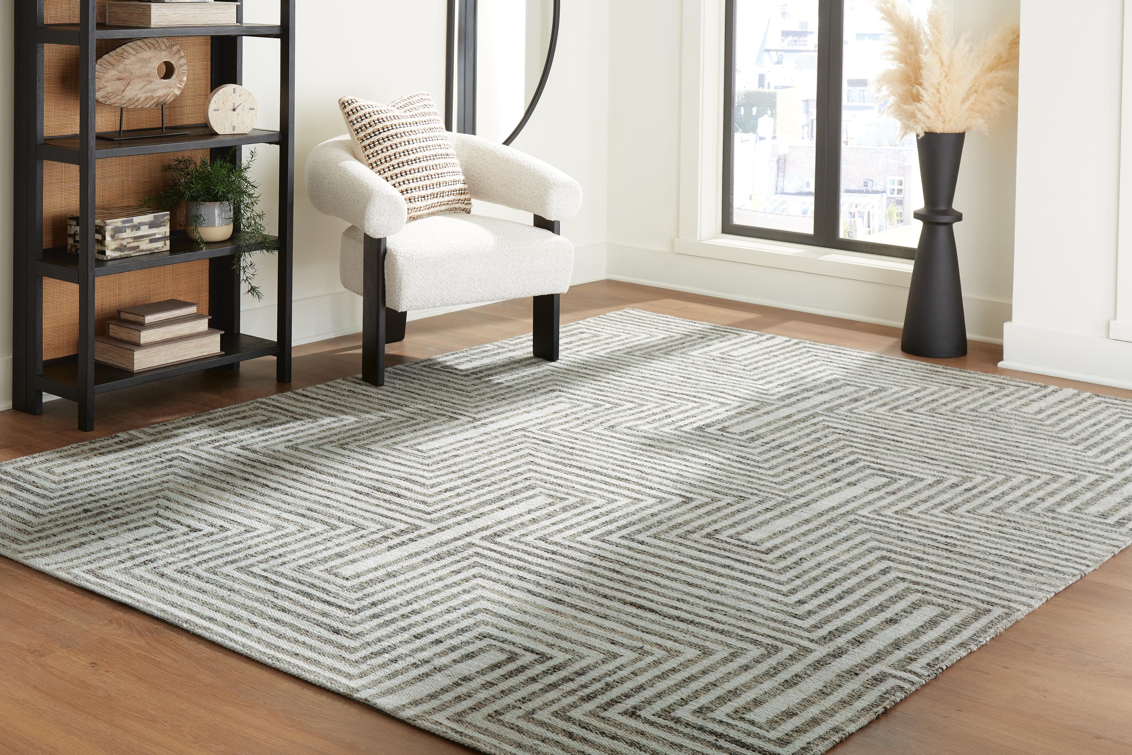 Jossen 8' x 10' Rug — Black/Gray & Brown/Beige — view 2