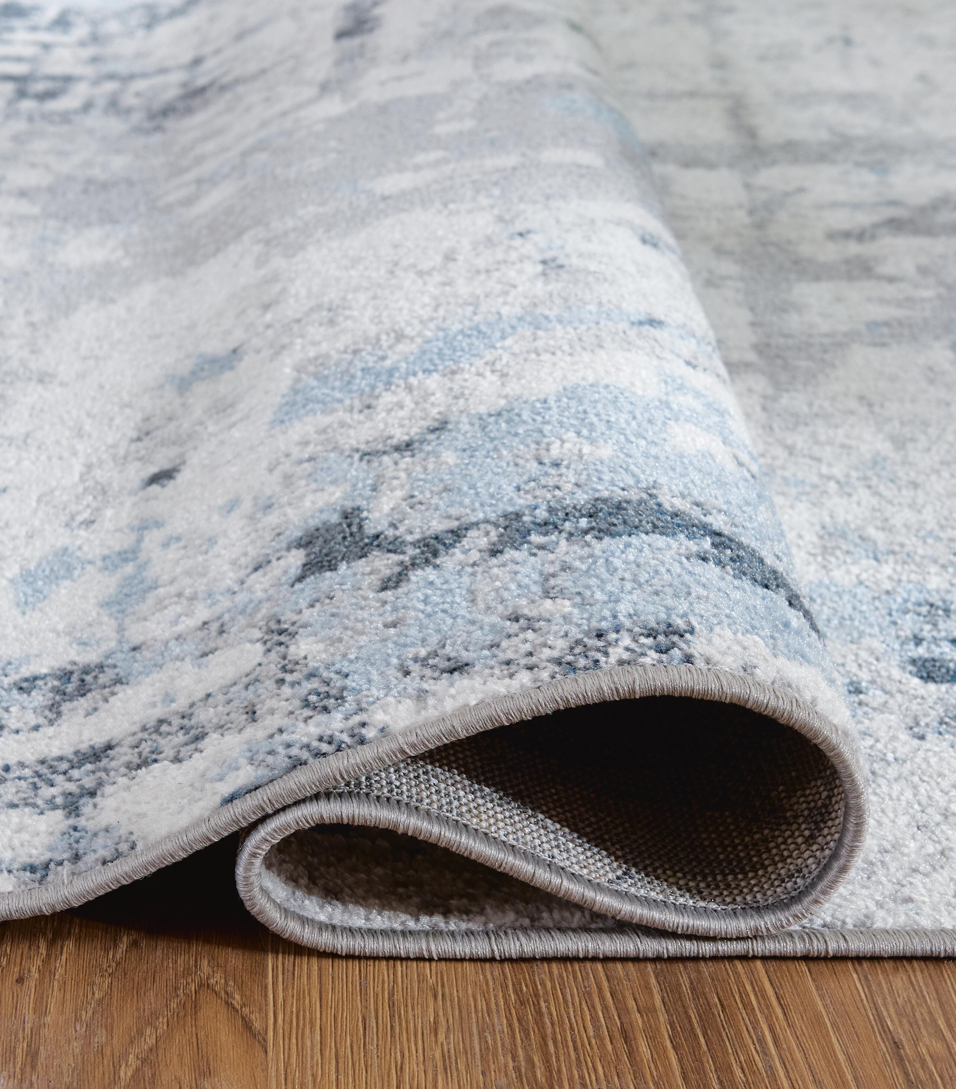Emertonly 8' x 10' Washable Rug — White, Black/Gray & Blue — view 4