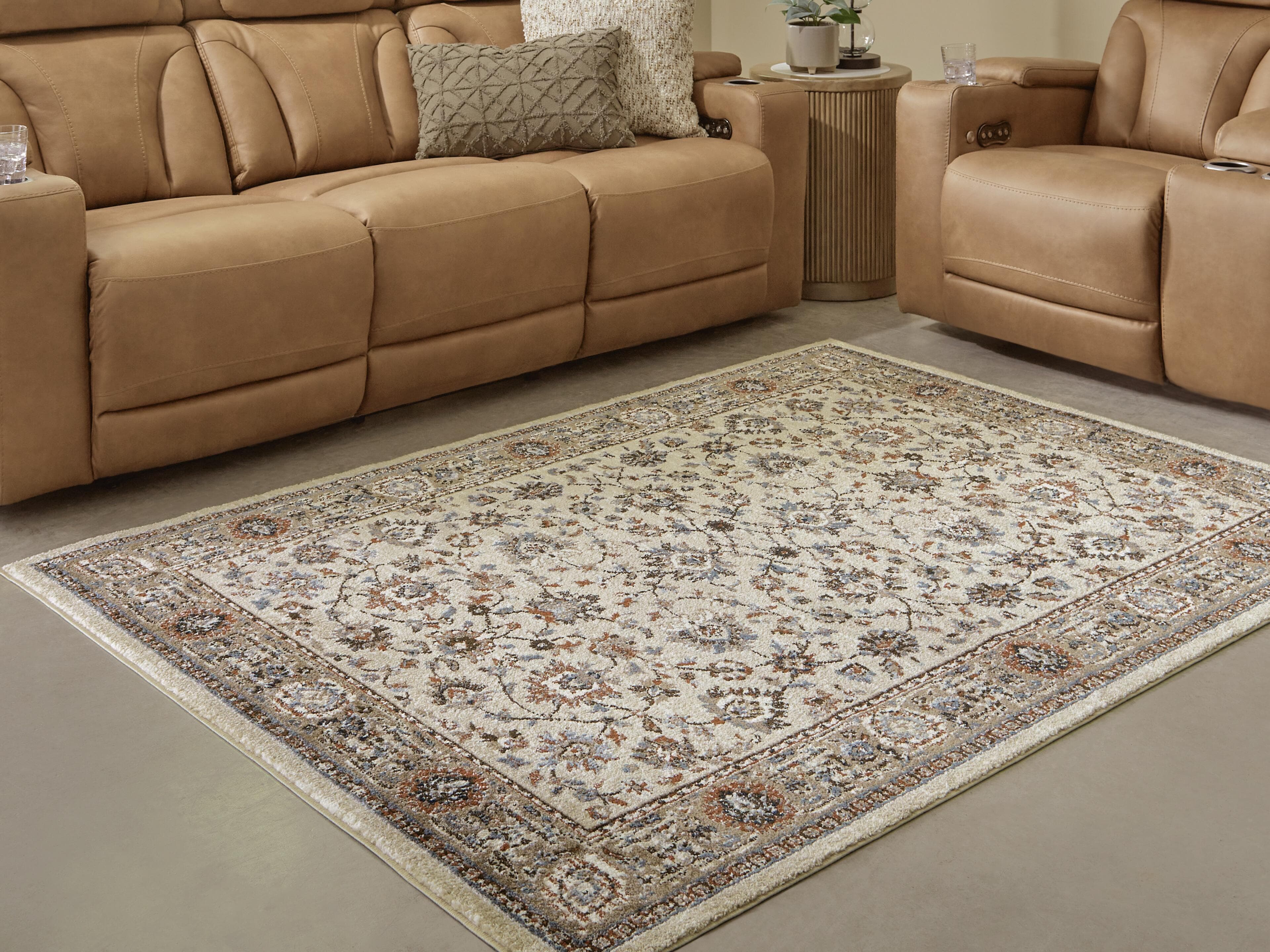 Beritham Large Rug — Blue, Brown/Beige & Red/Burgundy — view 2