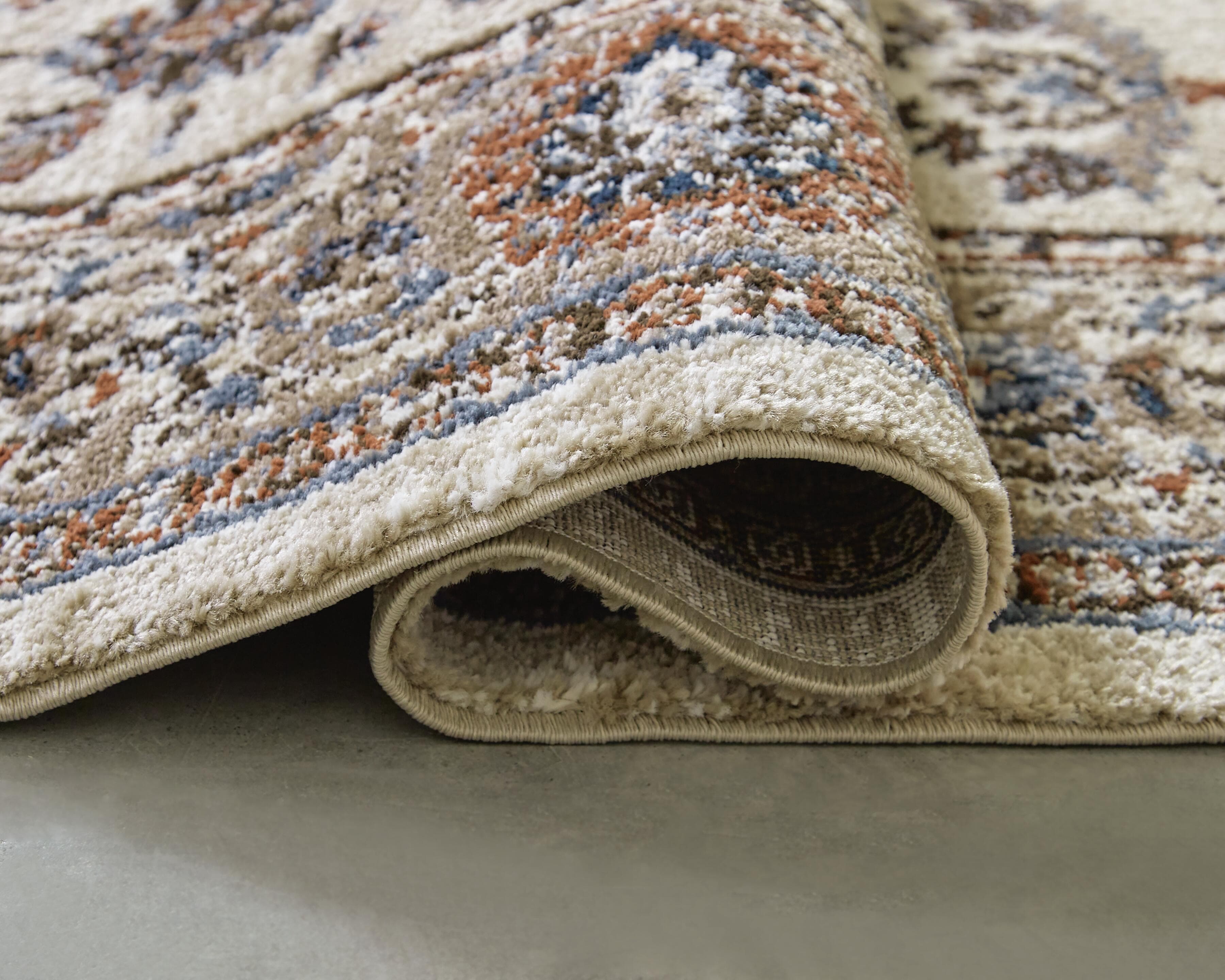 Beritham Large Rug — Blue, Brown/Beige & Red/Burgundy — view 4