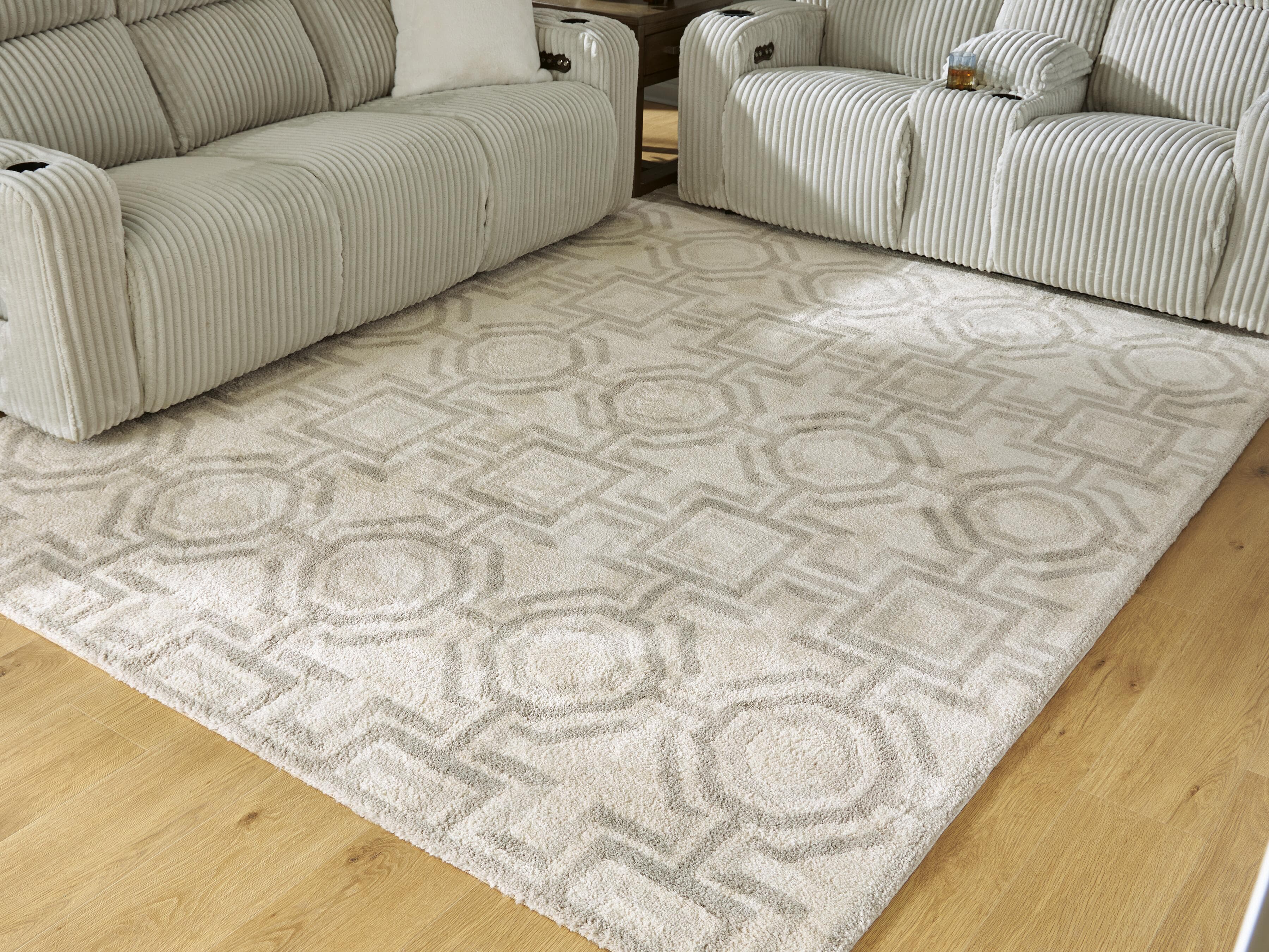 Maconville Large Rug — White & Black/Gray — view 2