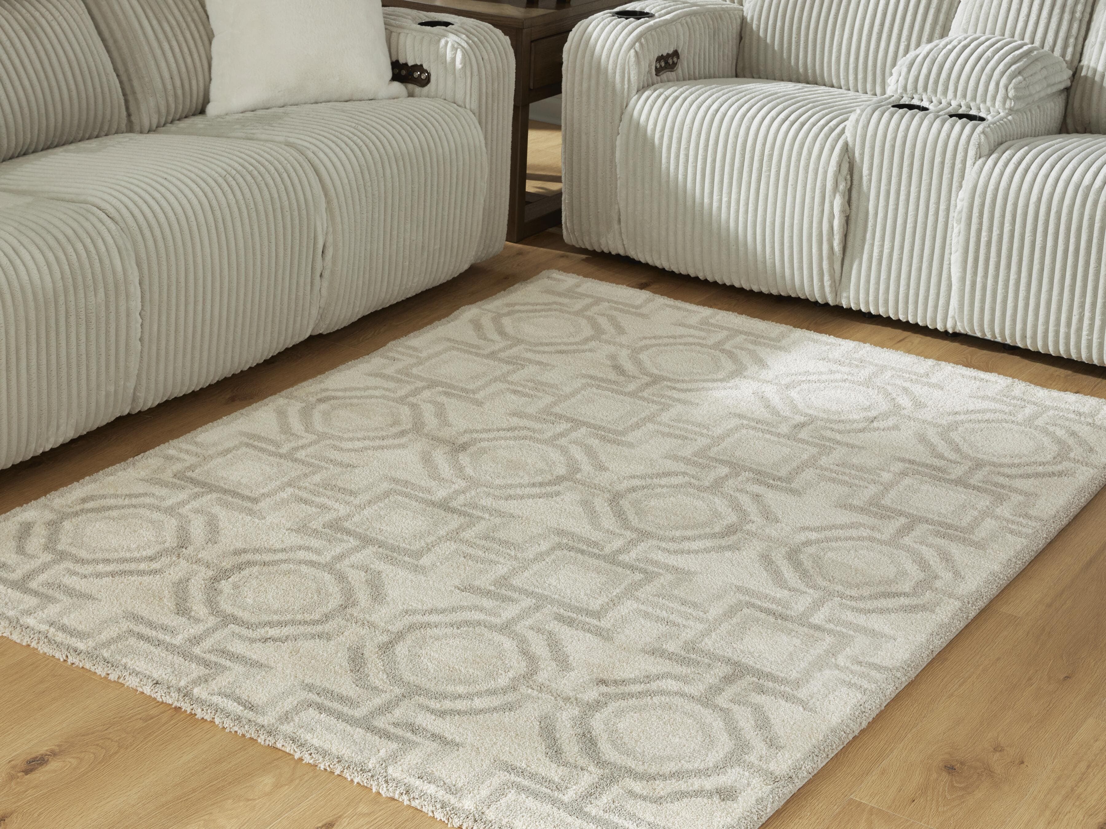 Maconville Medium Rug — White & Black/Gray — view 2