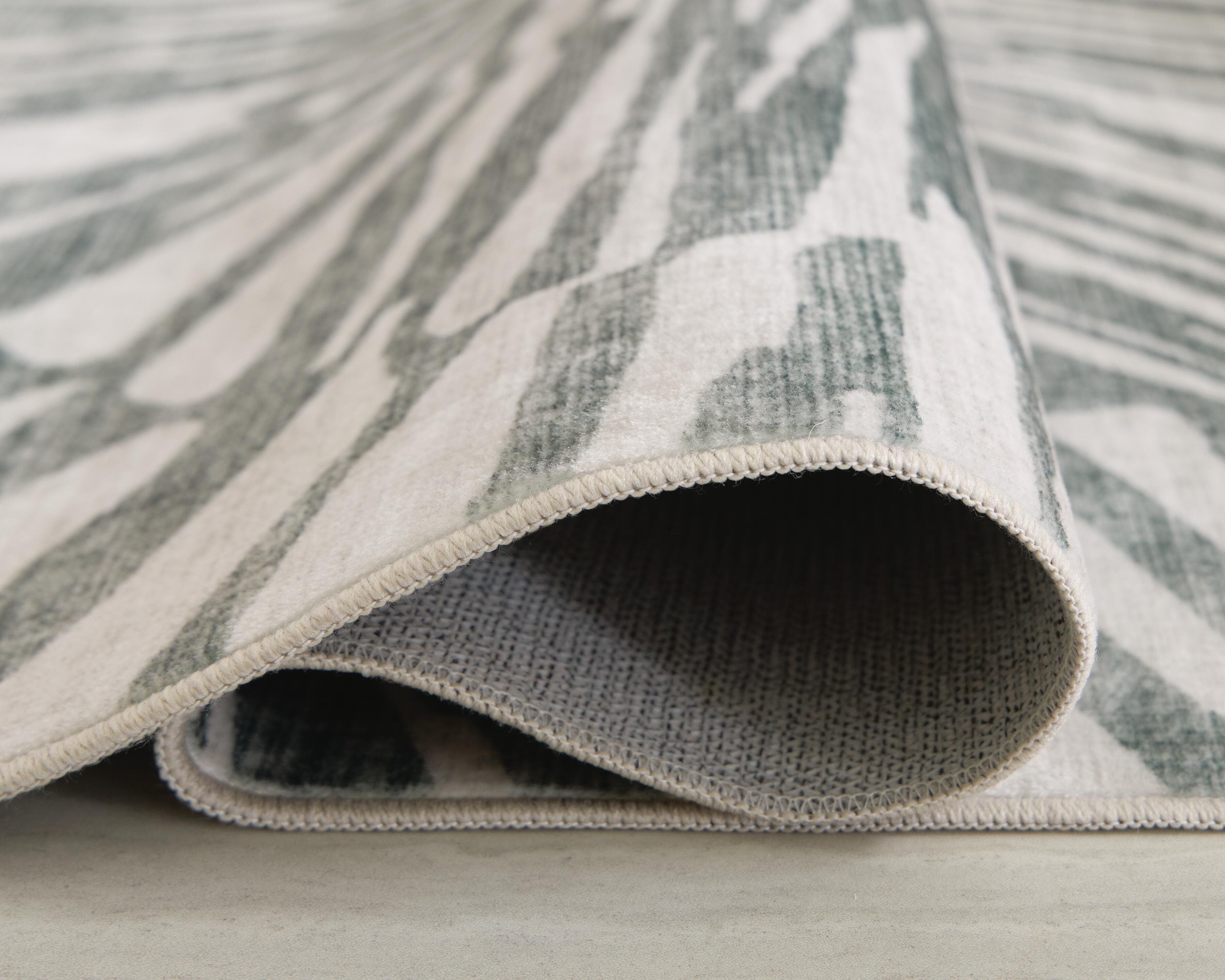 Verland Washable 5' x 7' Area Rug — Gray/White — view 4