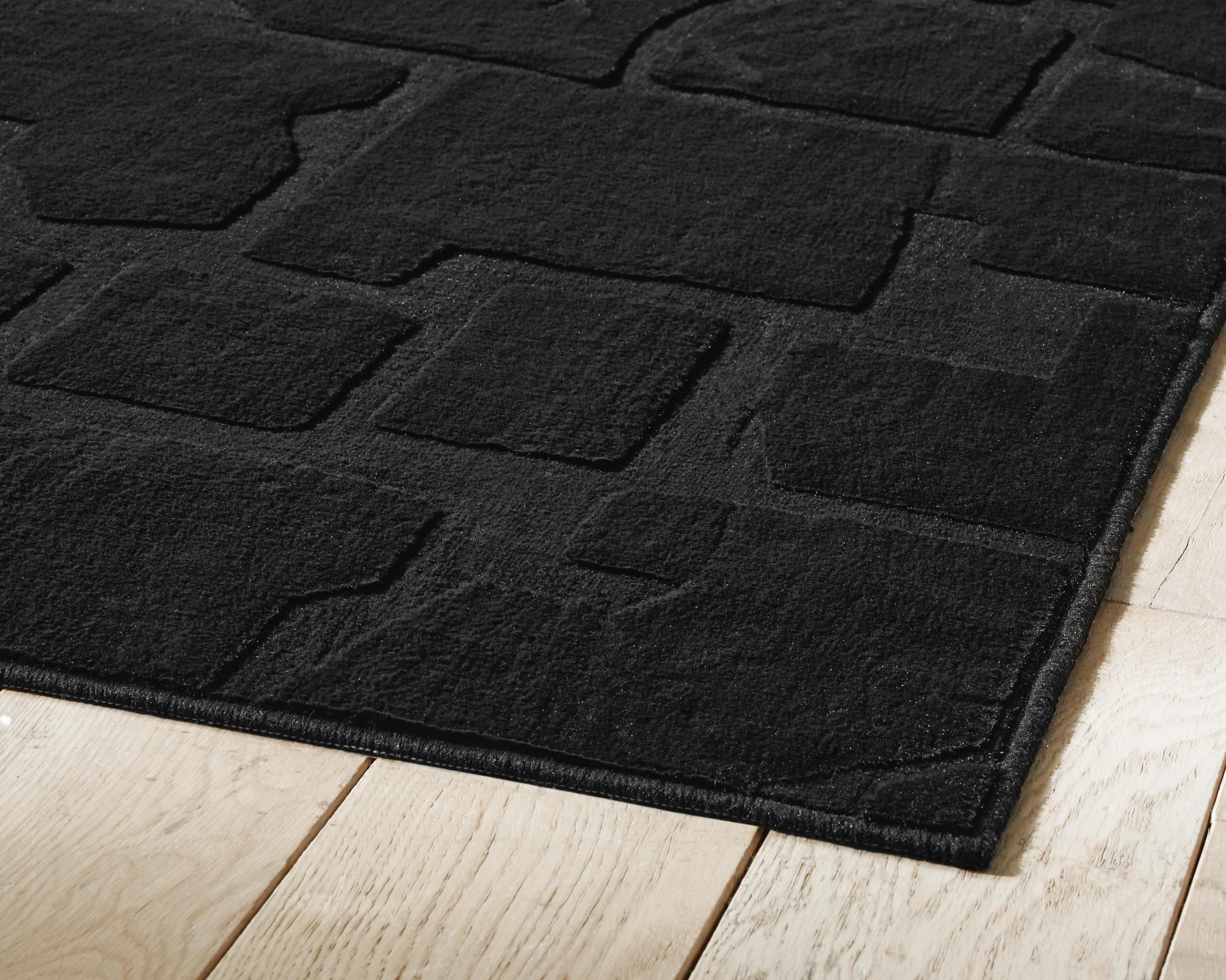 Gibbswell Washable 5' x 7' Area Rug — Black — view 3