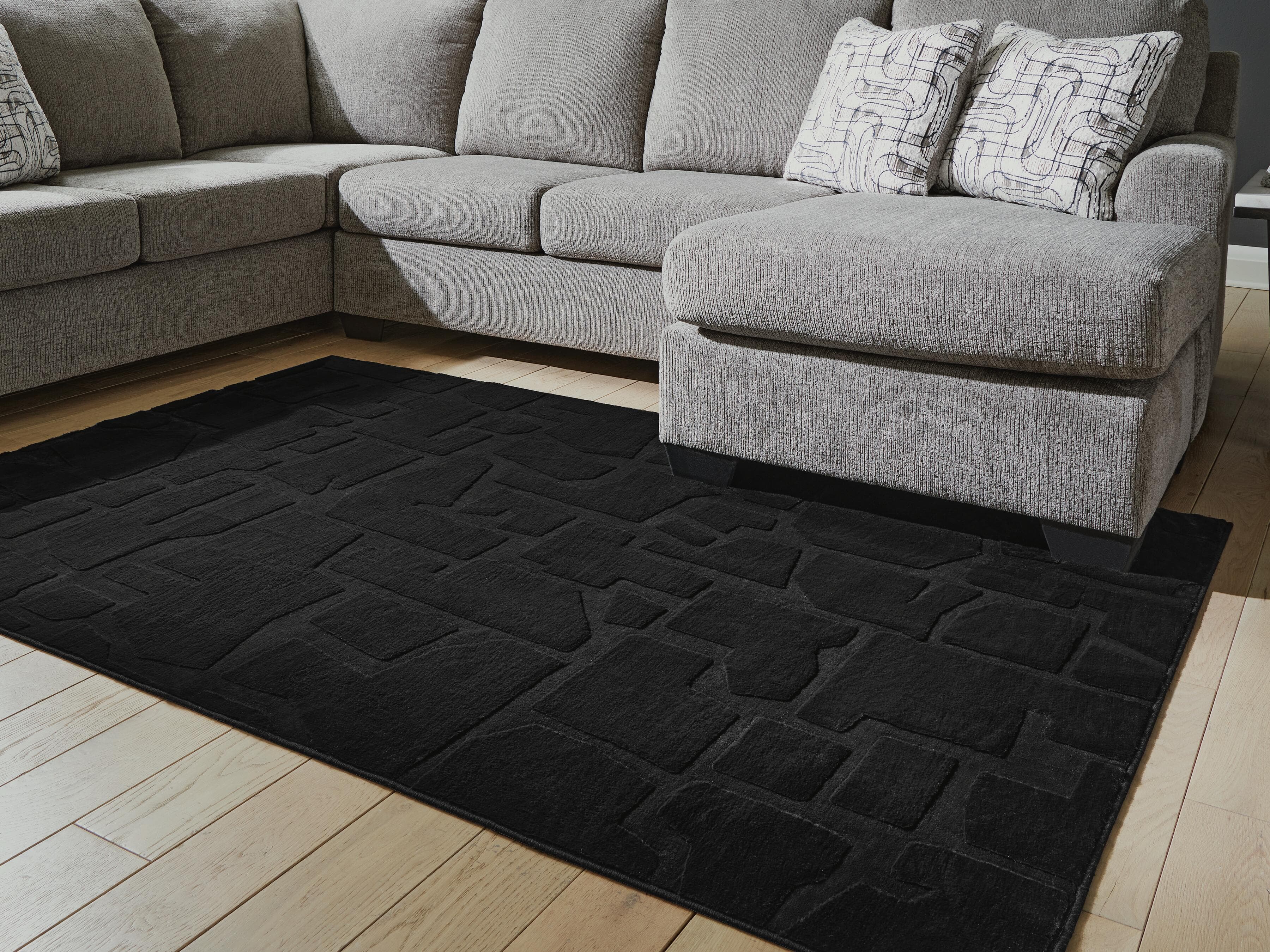 Gibbswell Washable 5' x 7' Area Rug — Black — view 2