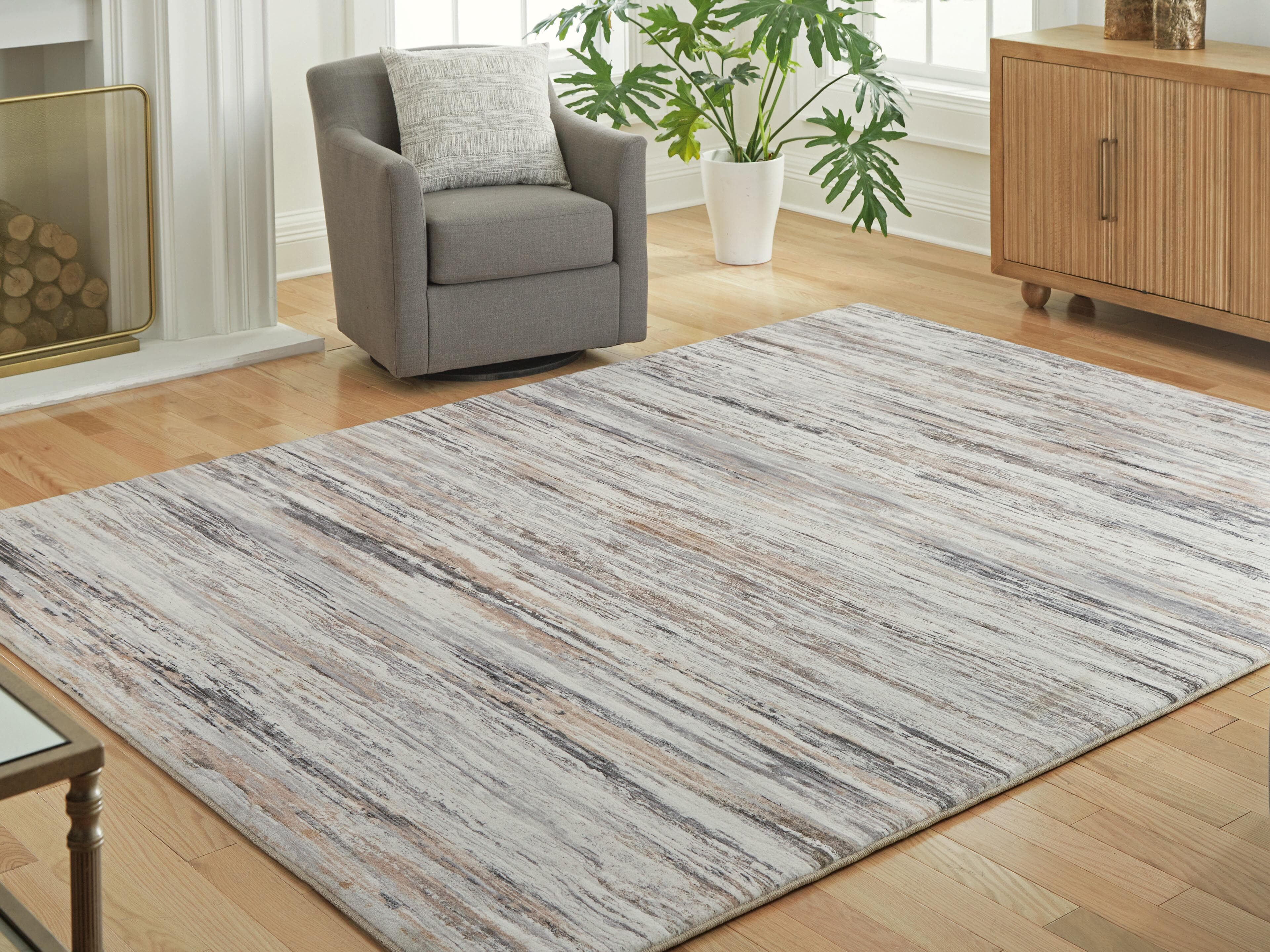 Nace 7'6" X 9'6" Memory Foam Area Rug — Gray/Brown/White — view 2