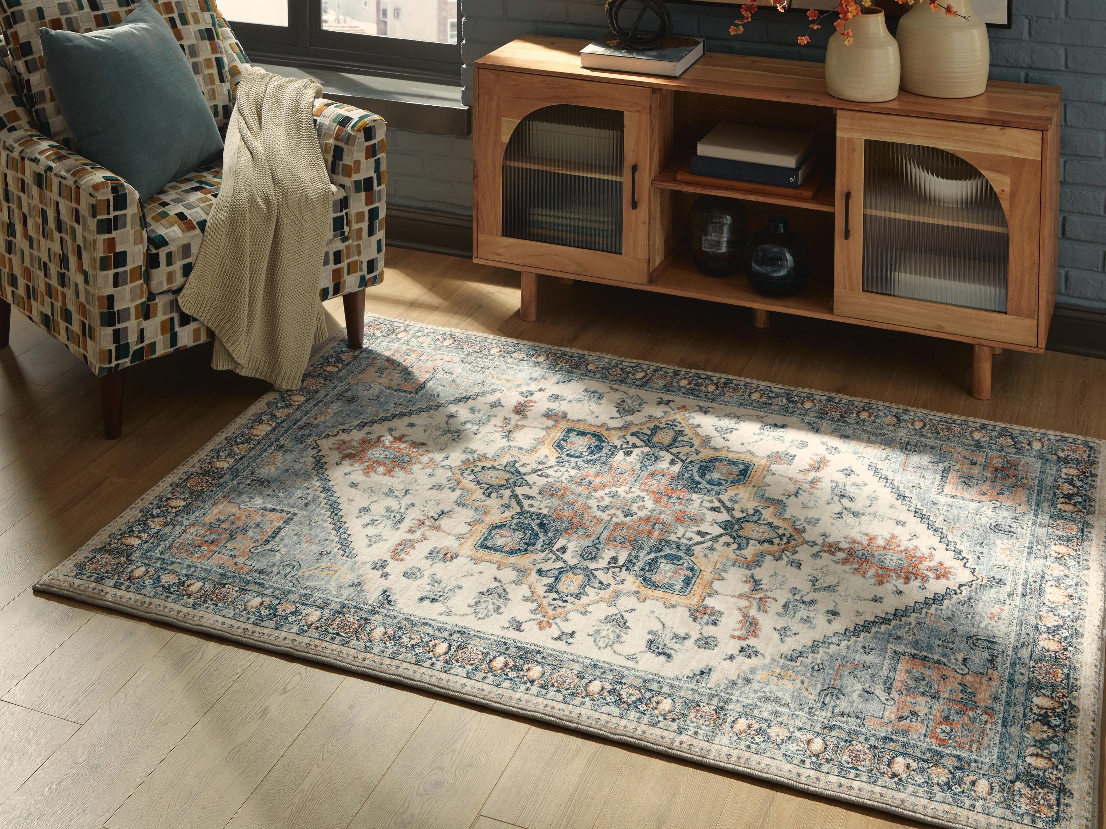 Wallney 5' x 7' Memory Foam Area Rug — Multi — view 2