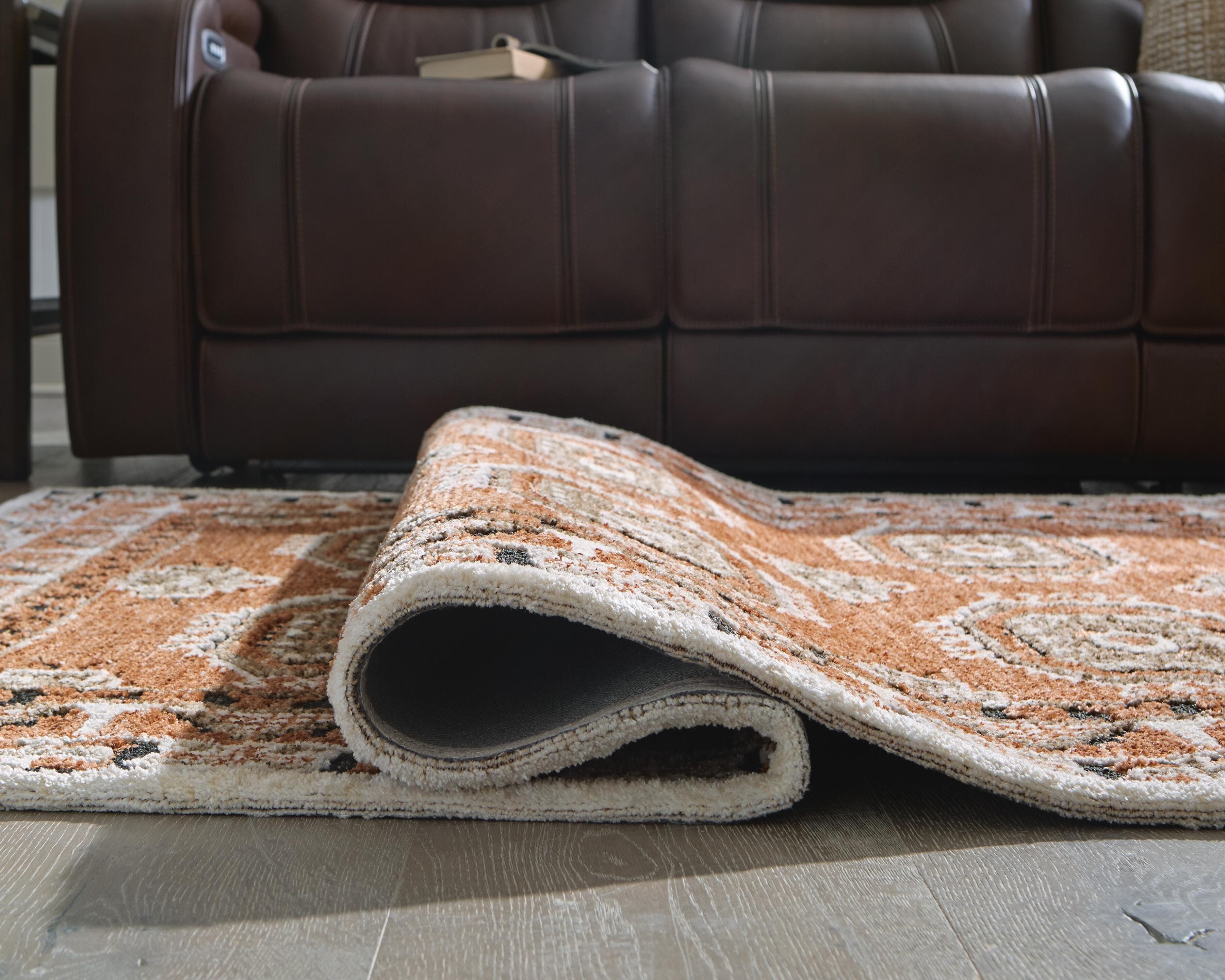 Qaabiz 5' x 7' Area Rug — Sienna/Ivory/Black — view 4