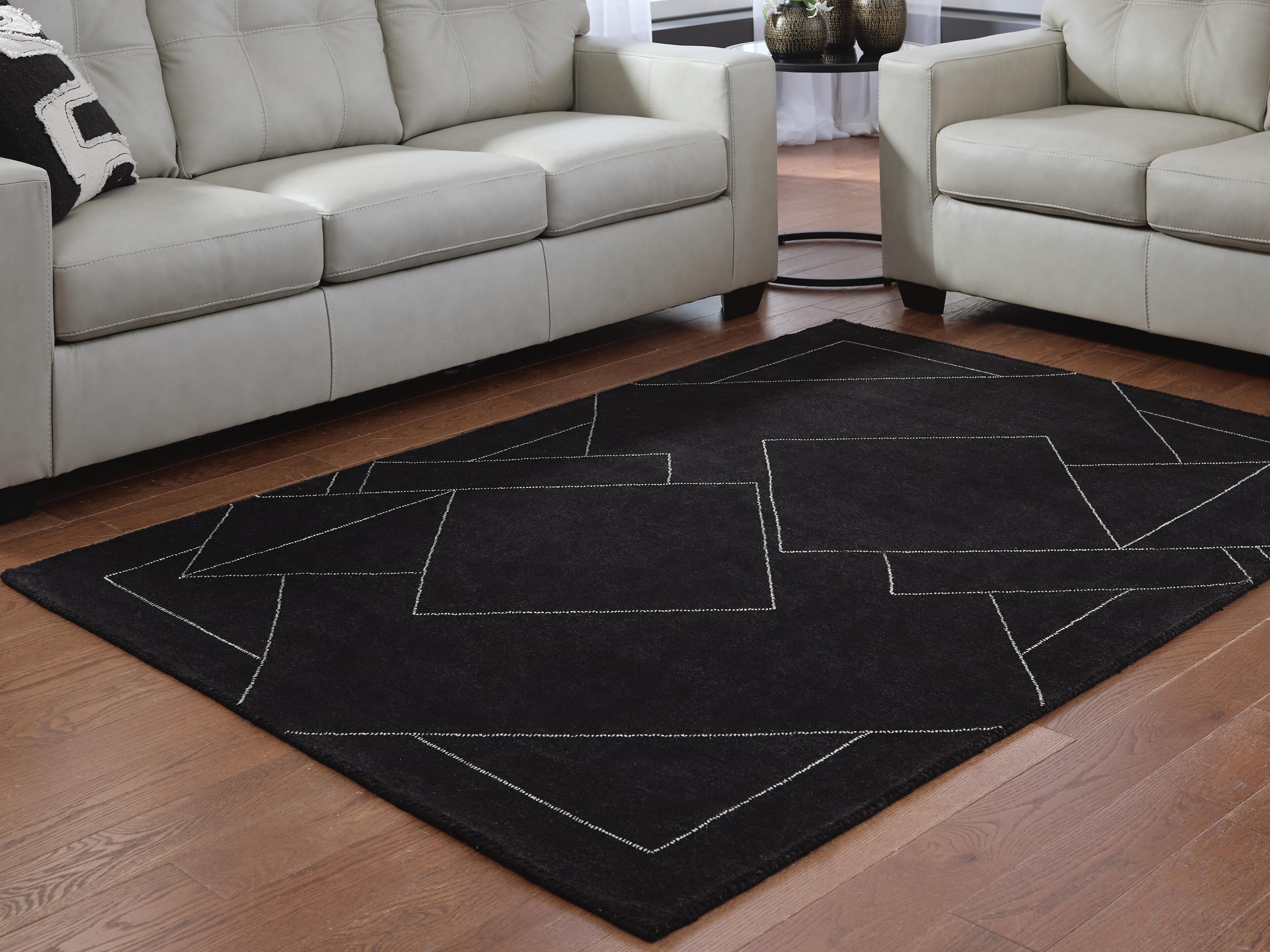 Marav 5' x 7' Area Rug — Black/White — view 2