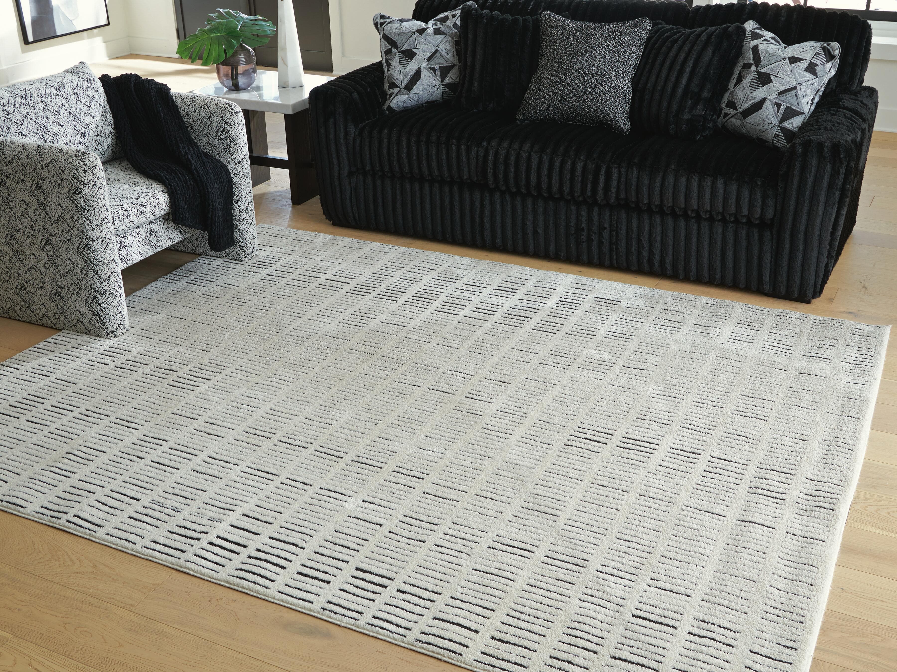 Turinwith 7'10" x 9'10" Area Rug — Ivory/Black — view 2