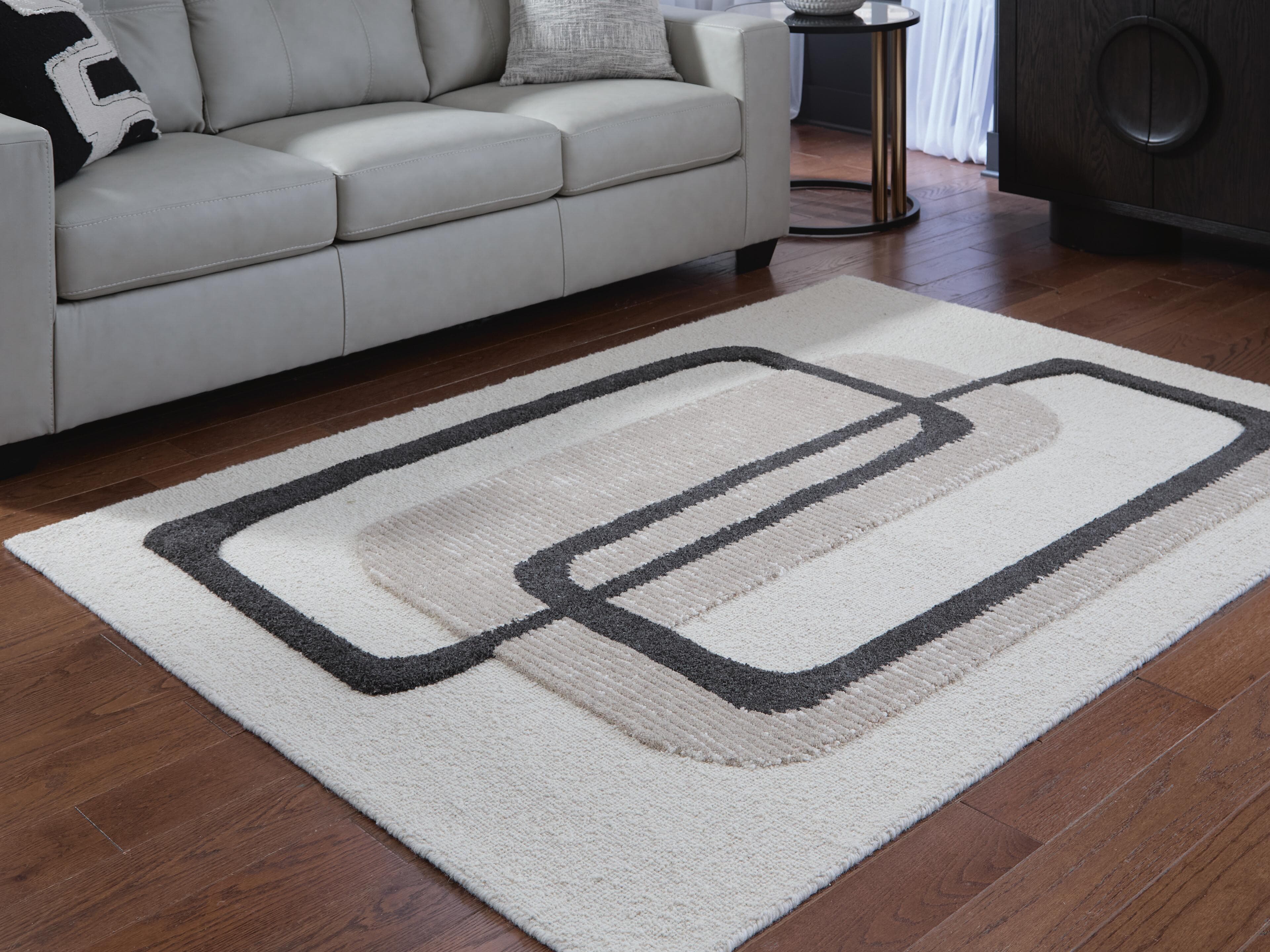 Davismour 5' x 7' Area Rug — Ivory/Taupe/Charcoal — view 2