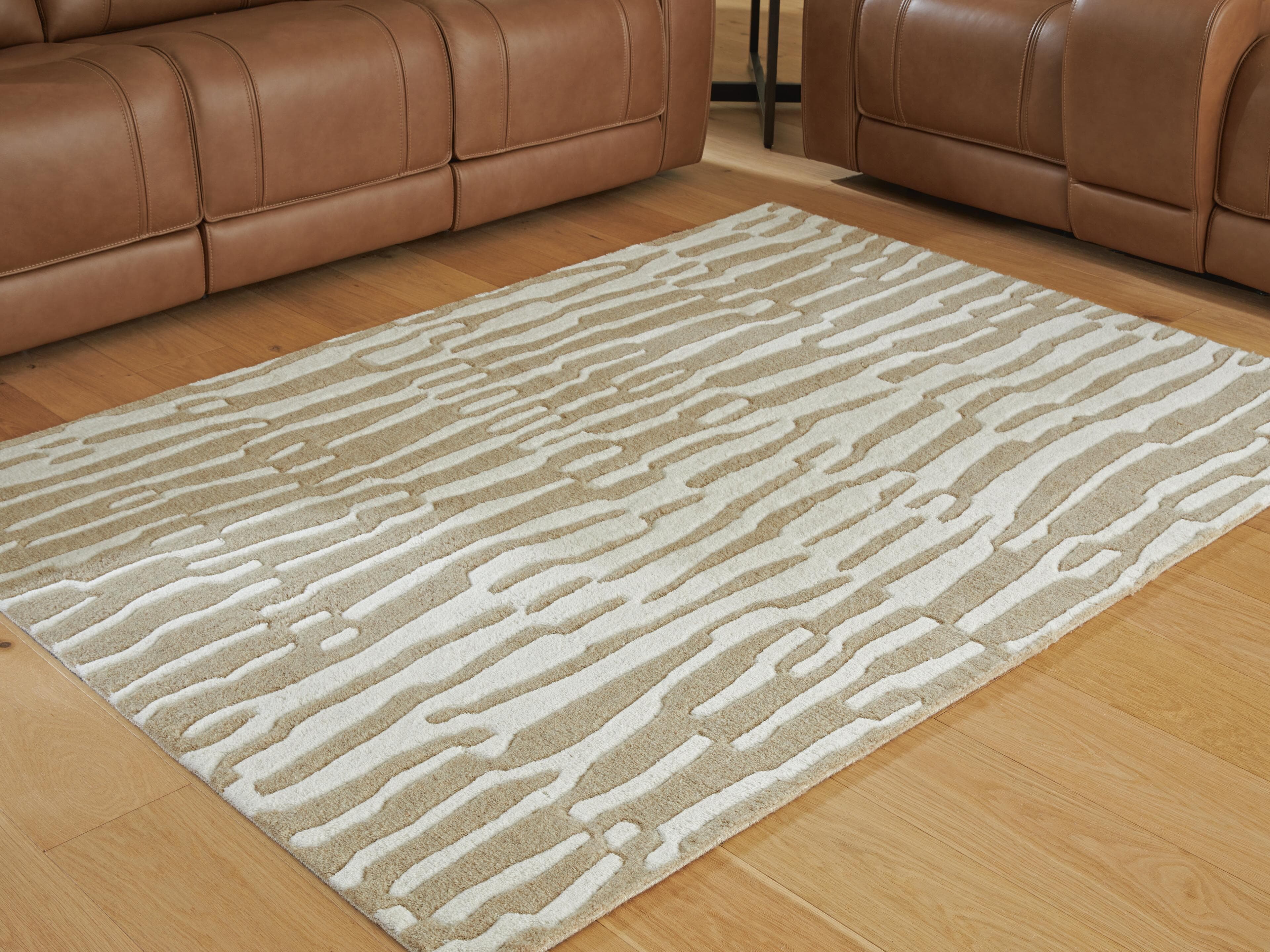 Corrbell 5' x 7' Area Rug — Beige/White — view 2