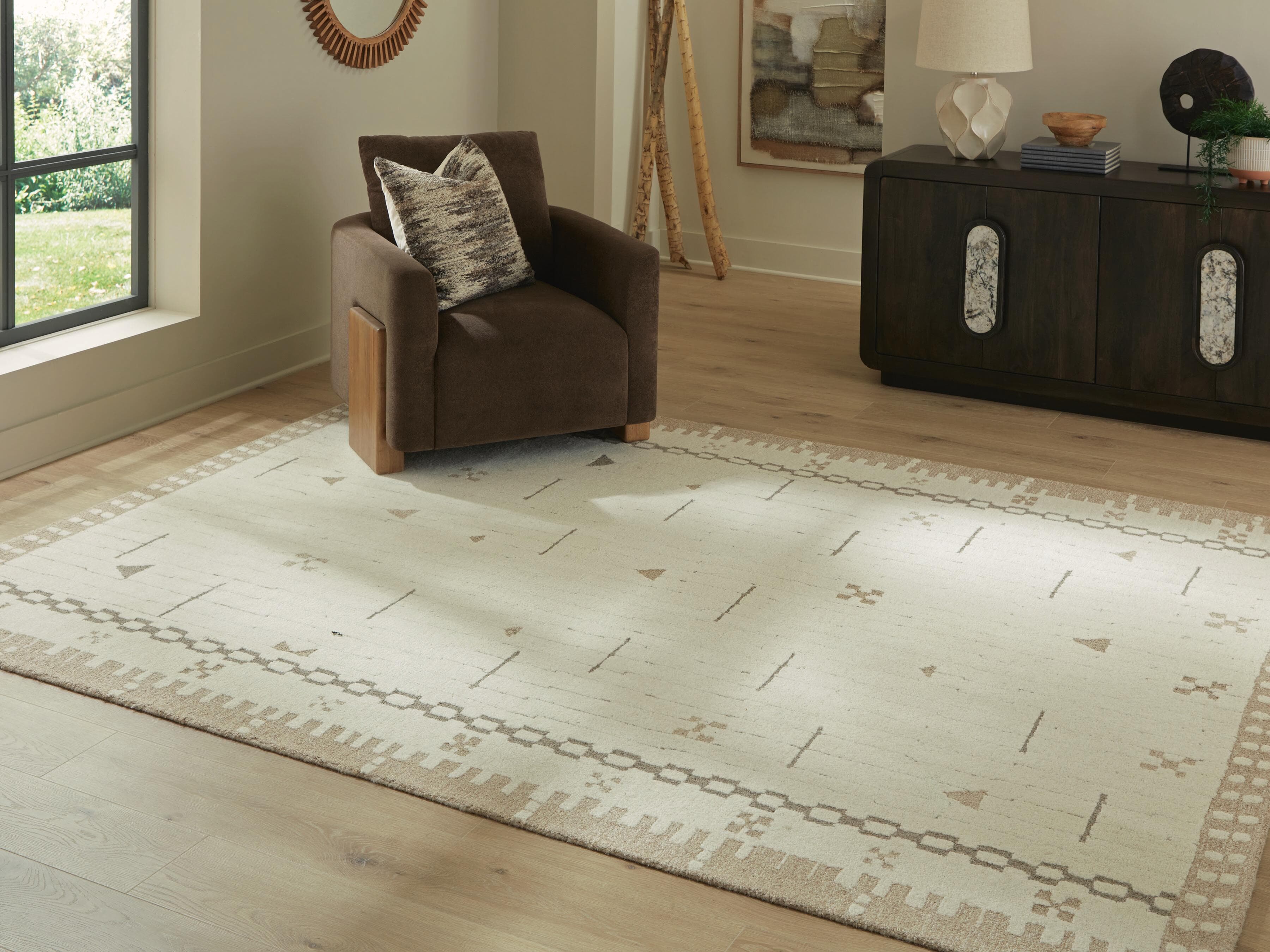 Dot 7'8" x 10' Area Rug — Cream/Brown/Taupe — view 2