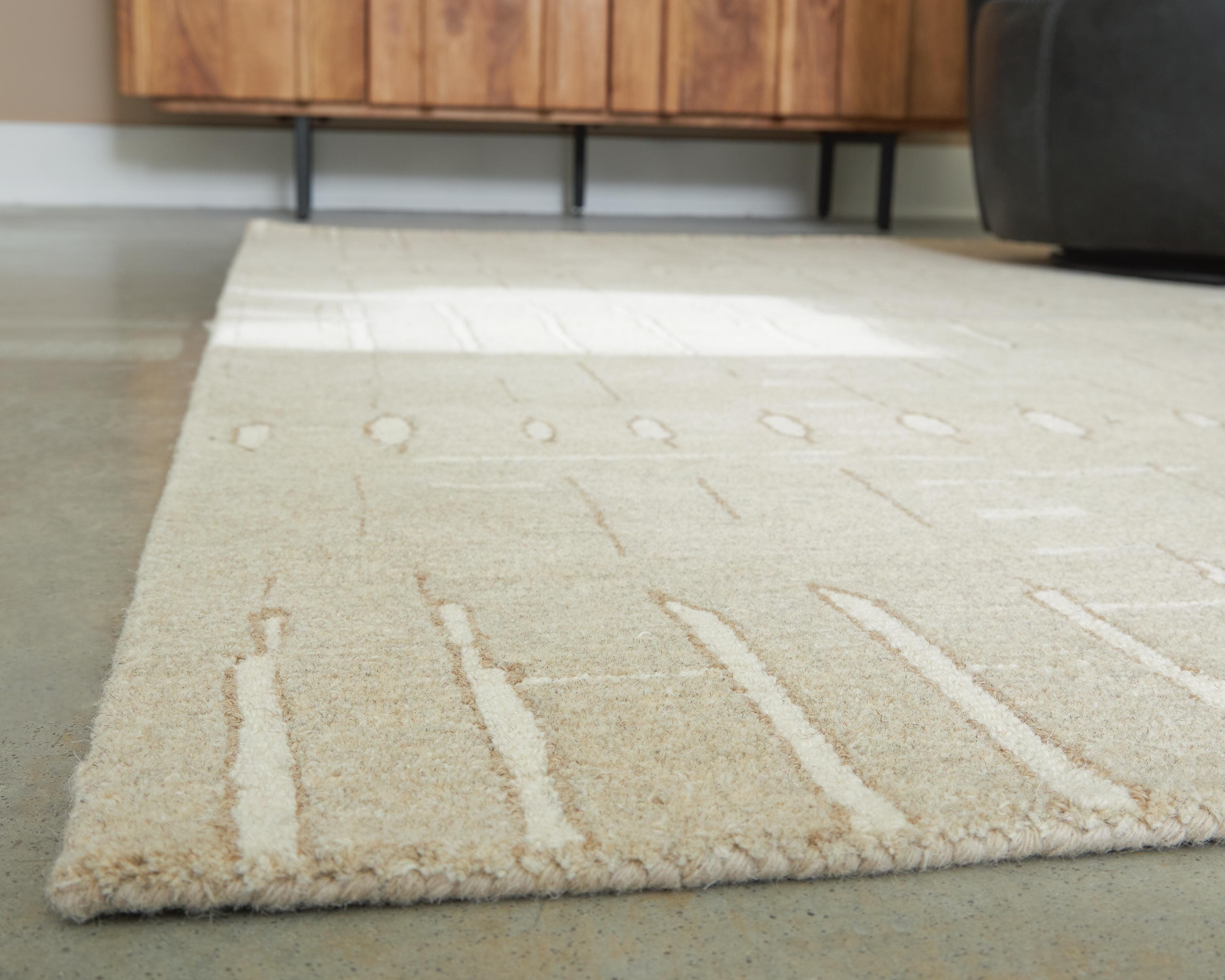 Wolbert 7'8" x 10' Area Rug — Tan/Ivory — view 3