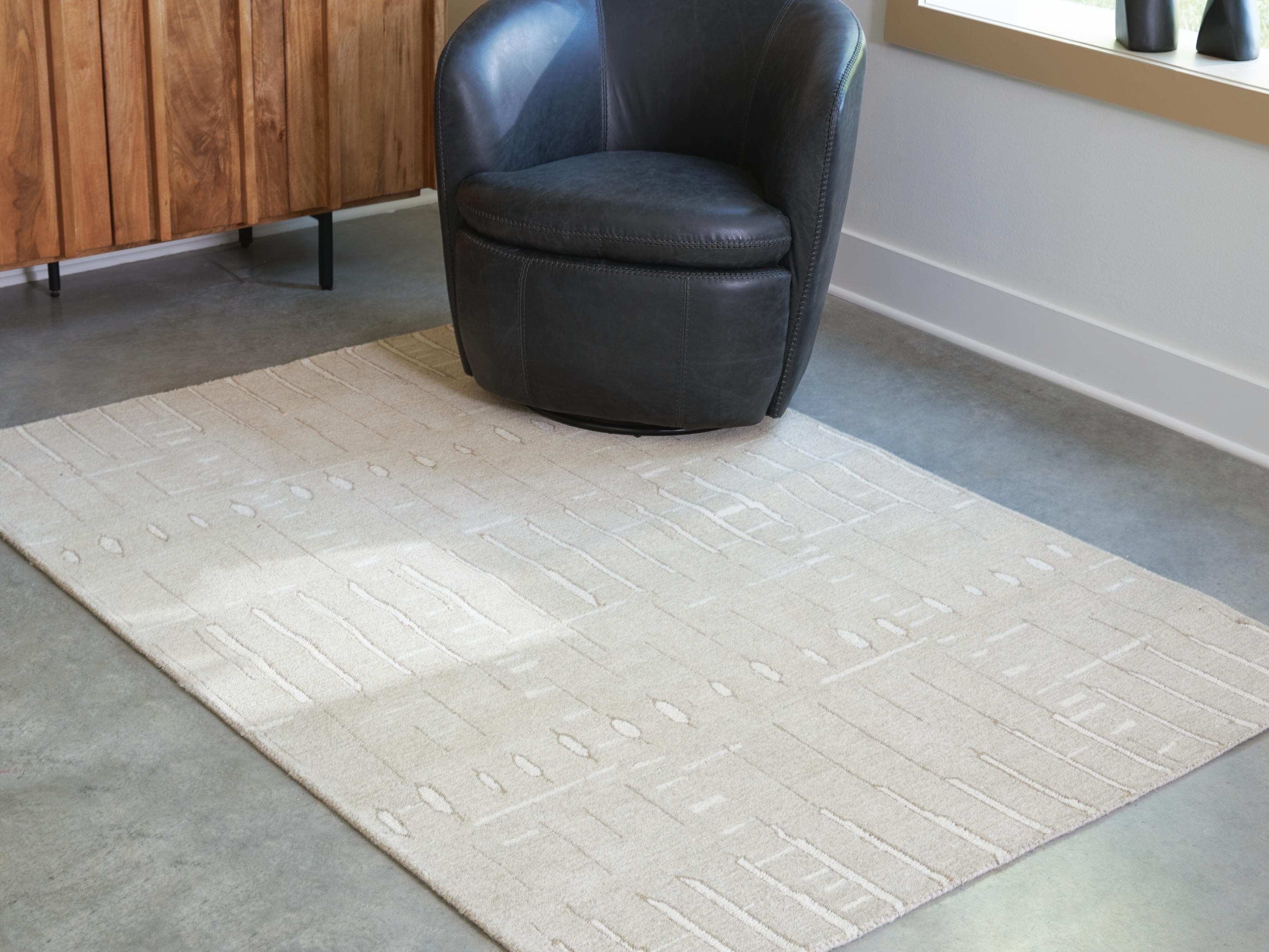 Wolbert 5' x 7' Area Rug — Tan/Ivory — view 2