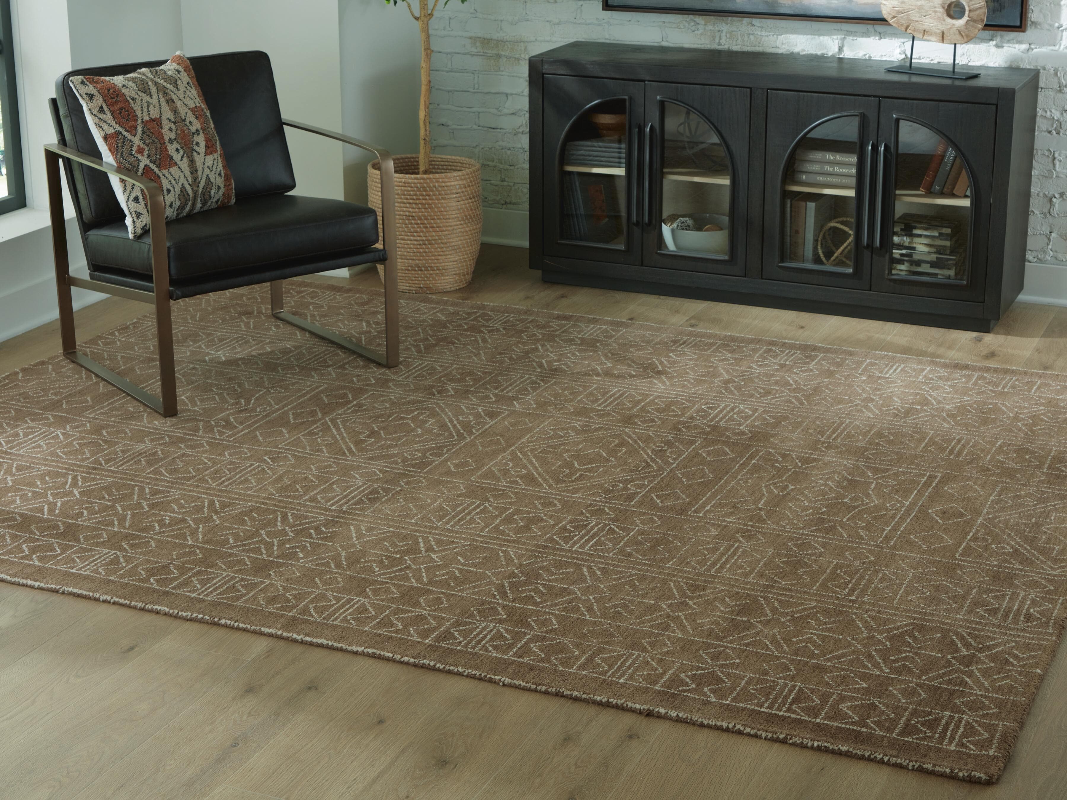 Merrittman 7'8" x 10' Area Rug — Brown/Ivory — view 2
