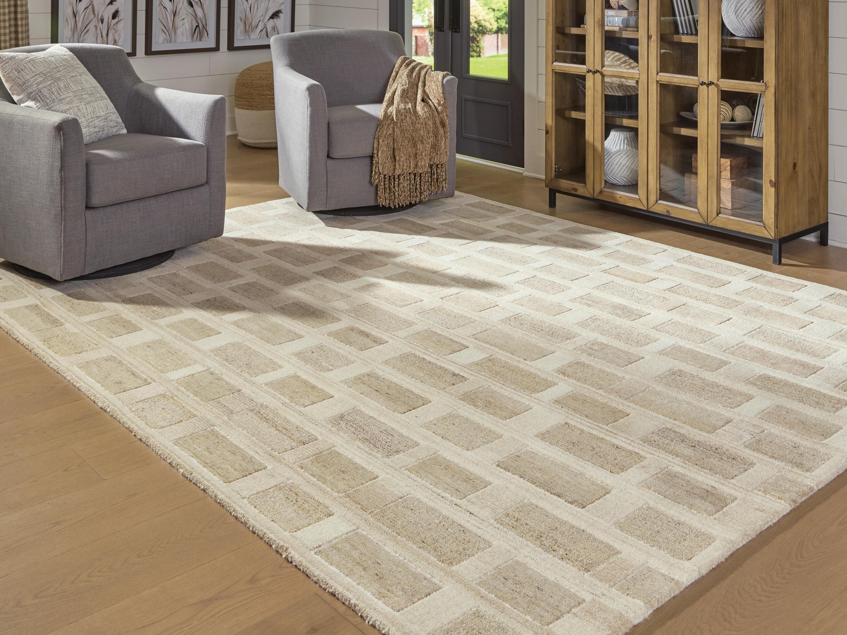 Lisgrove 7'8" x 10' Area Rug — Tan/Brown/White — view 2