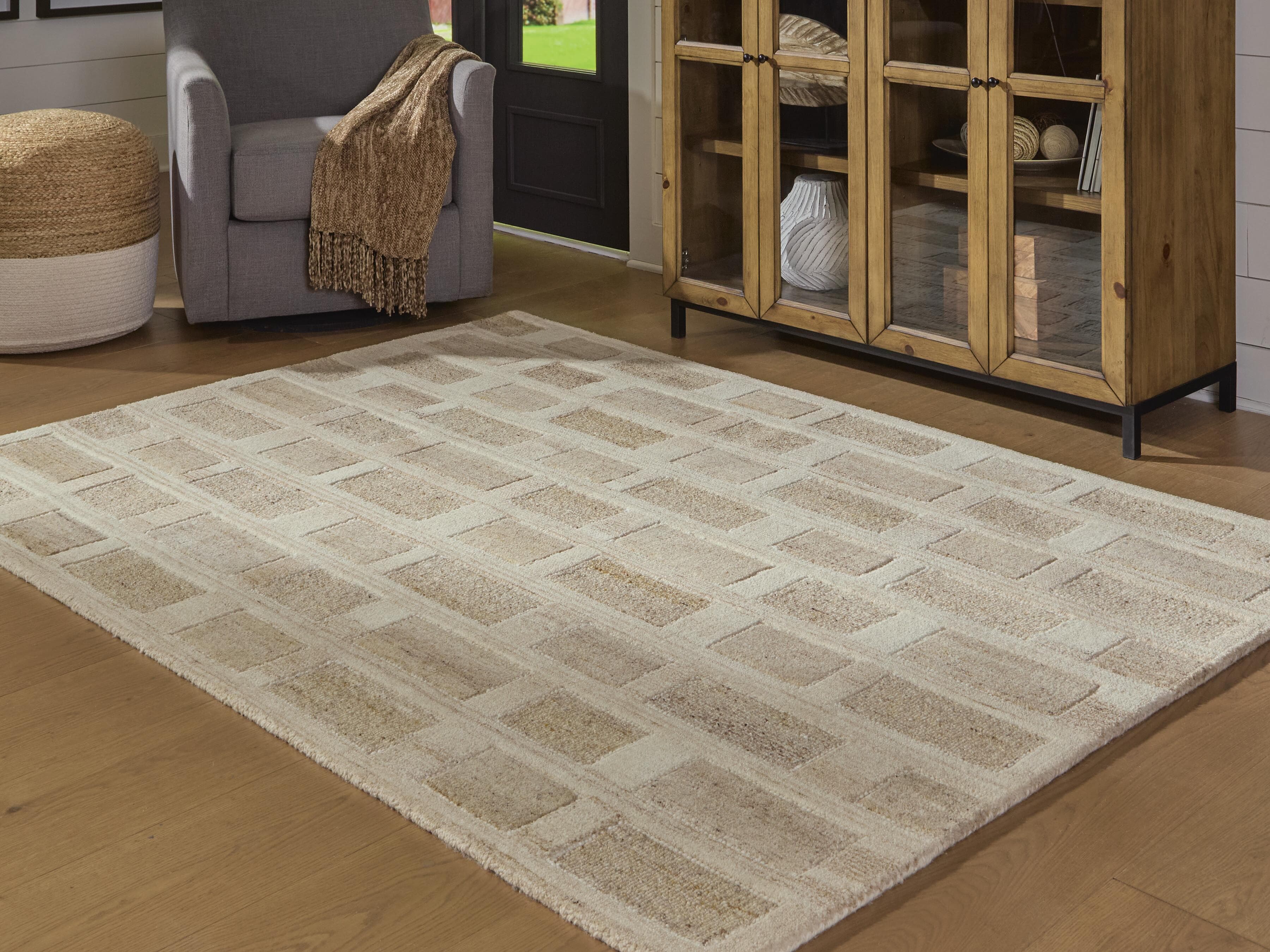 Lisgrove 5' x 7' Area Rug — Tan/Brown/White — view 2