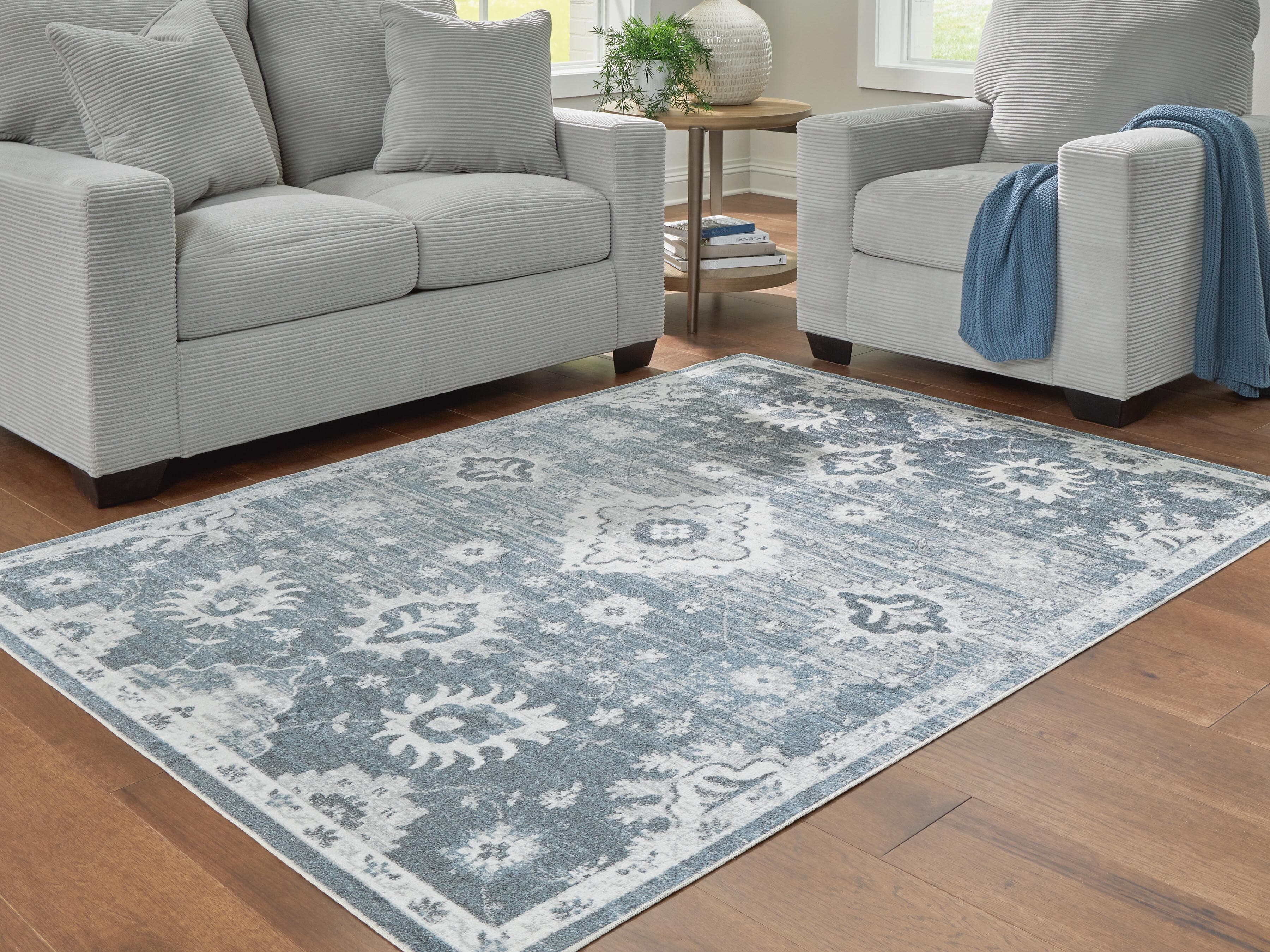 Avanworths Washable 7'10" x 10' Area Rug — Blue/Gray/Ivory — view 2