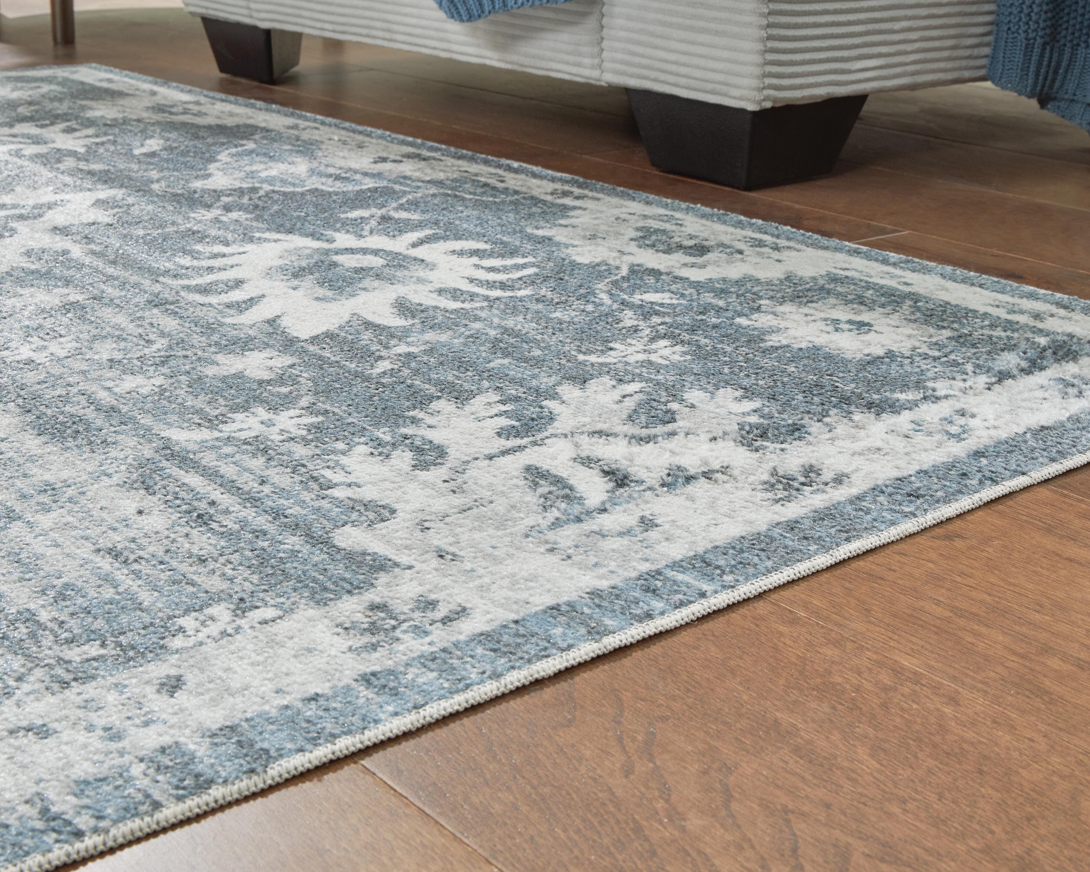 Avanworths Washable 7'10" x 10' Area Rug — Blue/Gray/Ivory — view 3