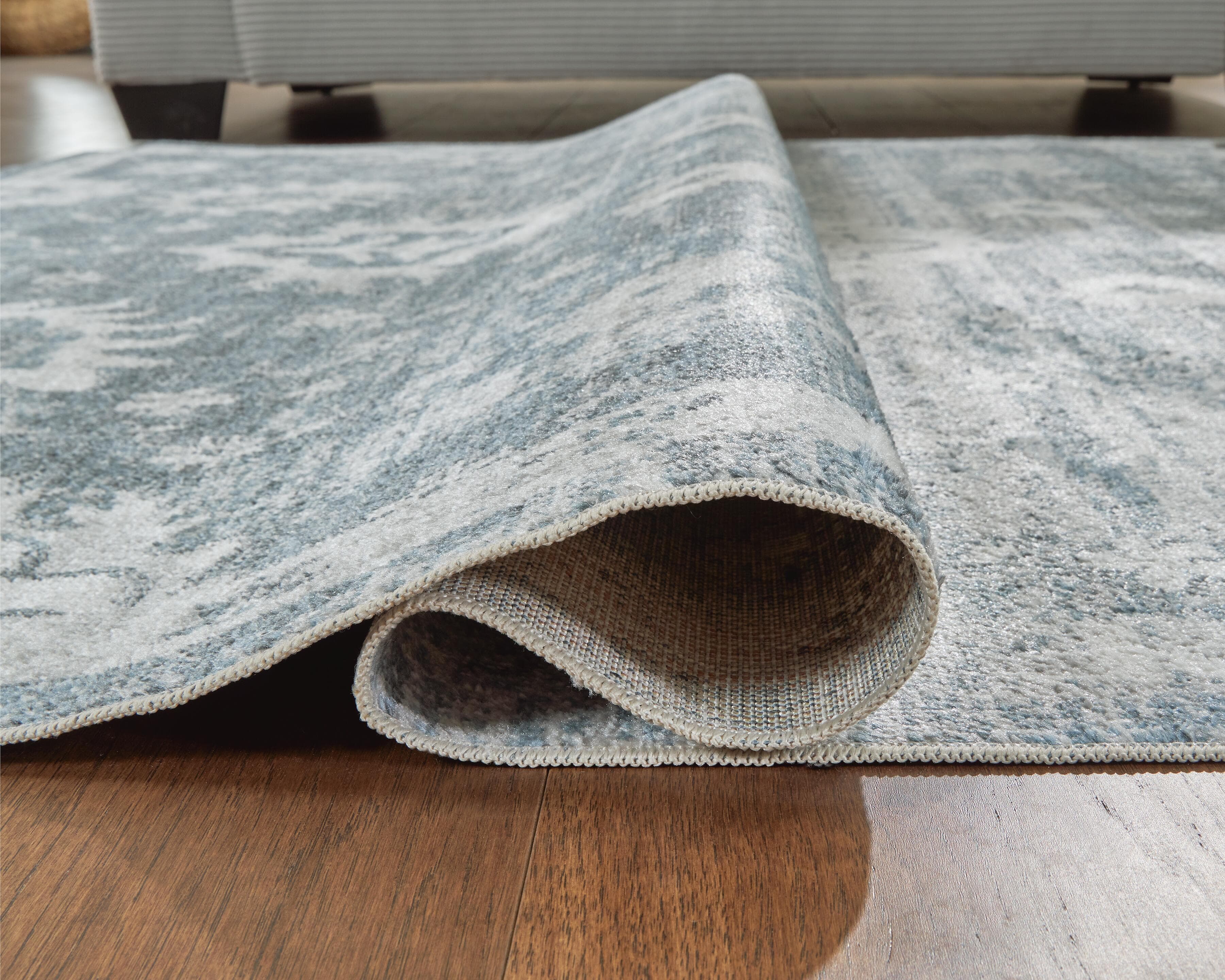 Avanworths Washable 7'10" x 10' Area Rug — Blue/Gray/Ivory — view 4