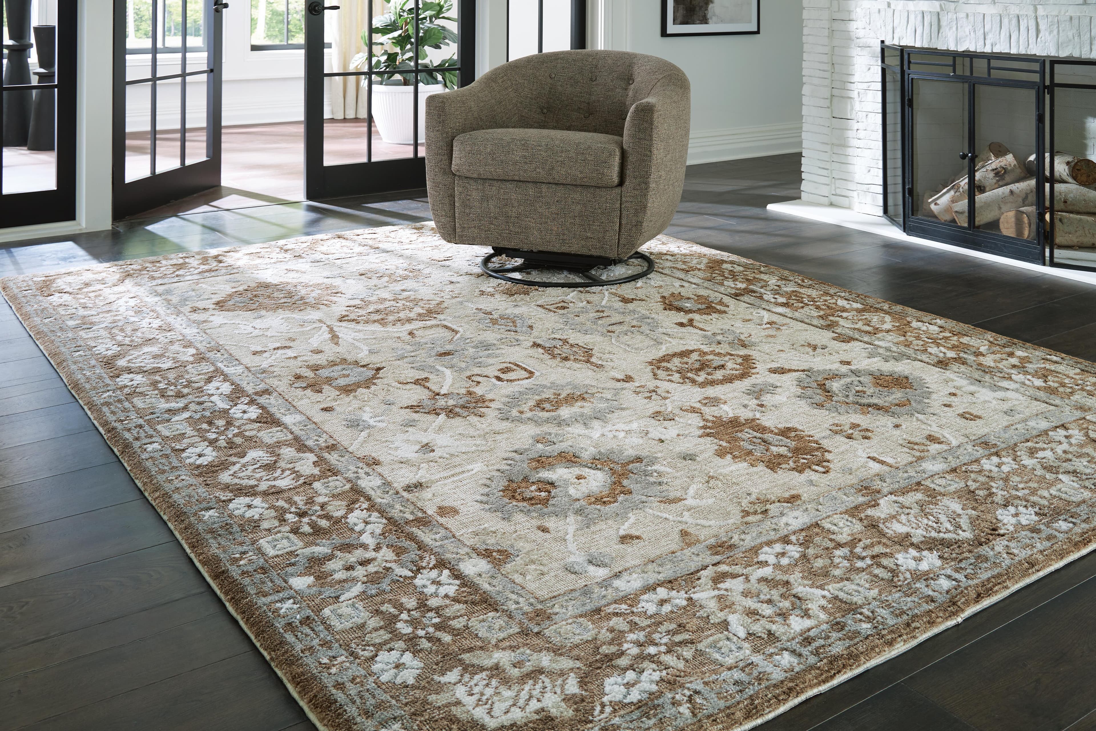 Ainswick Memory Foam Large Rug — Brown/Beige/Gray — view 2