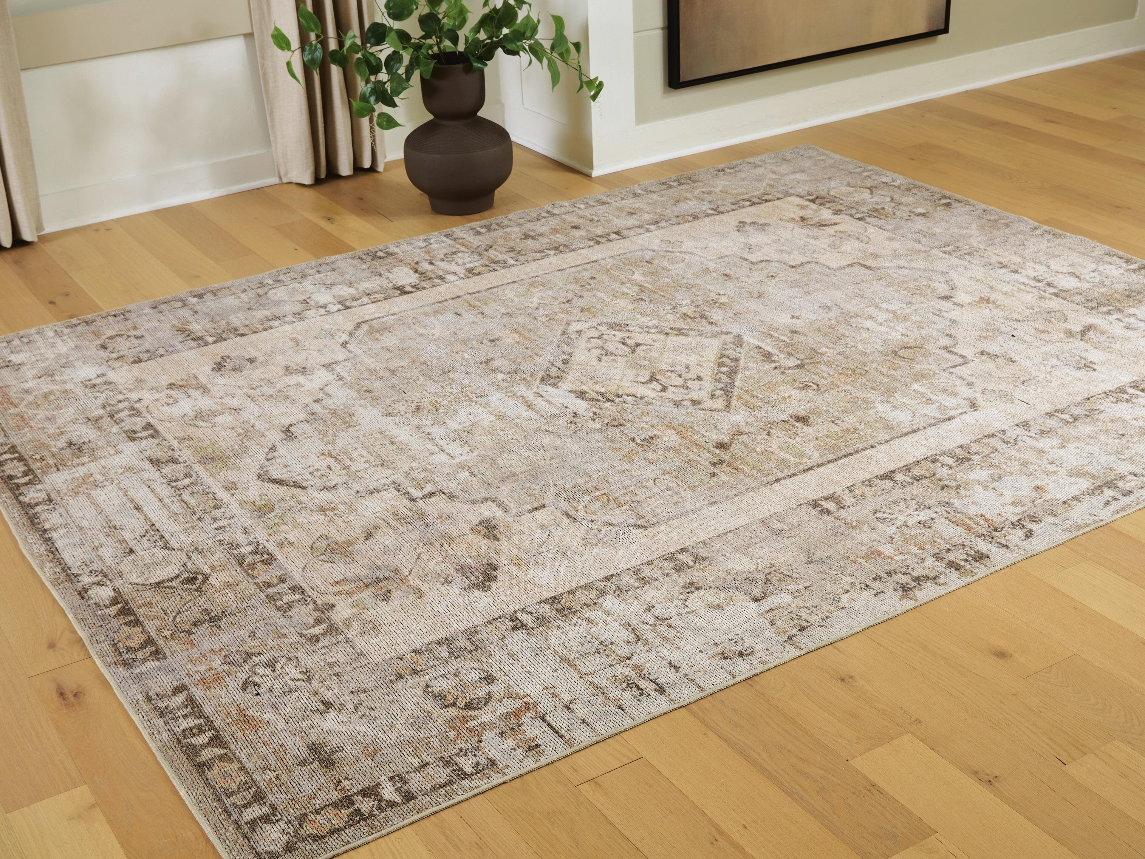 Livdon Washable Large Rug — Brown/Beige/Gray — view 2
