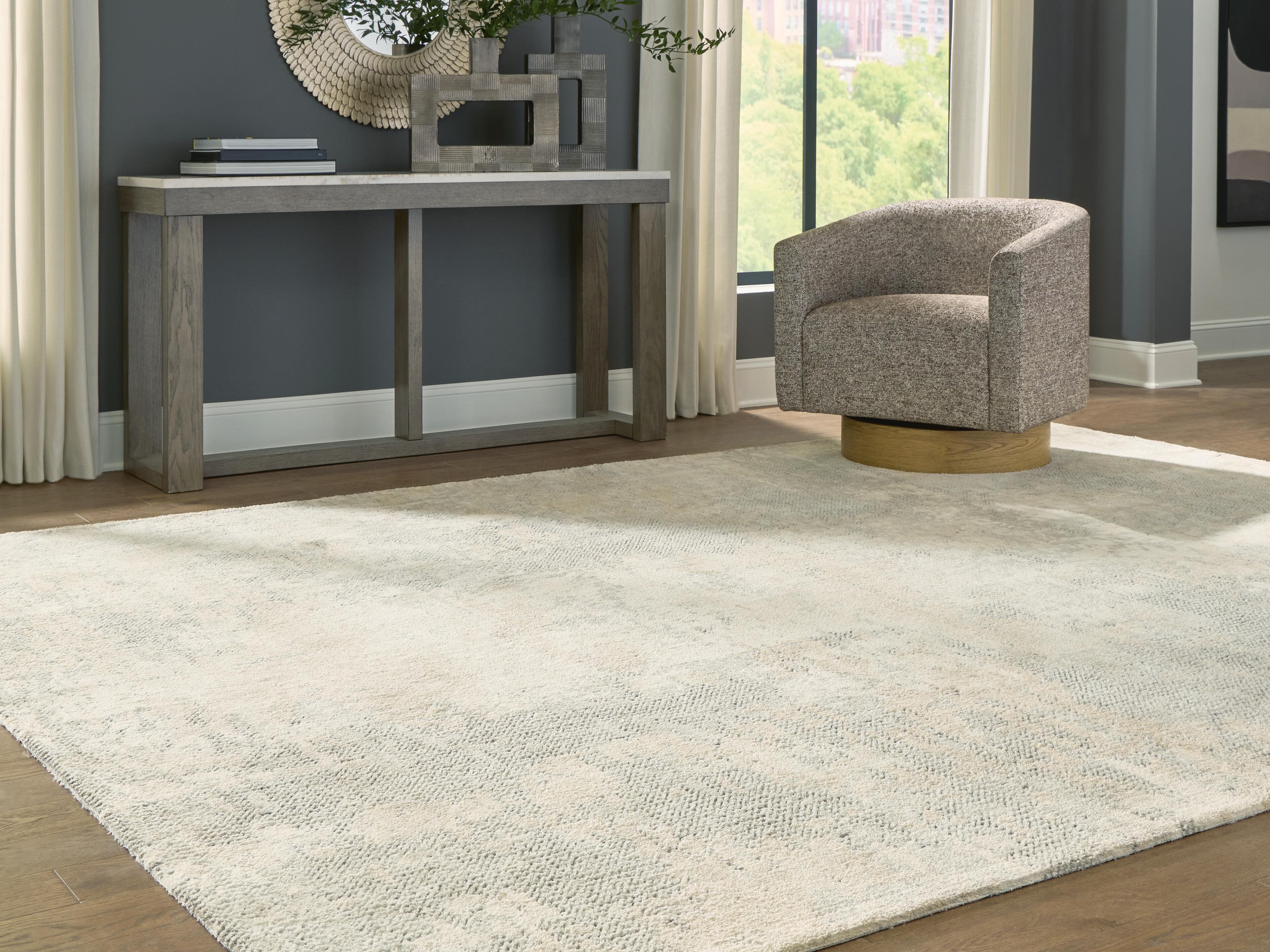 Raif Extra Large Rug — Gray/White/Cream — view 2