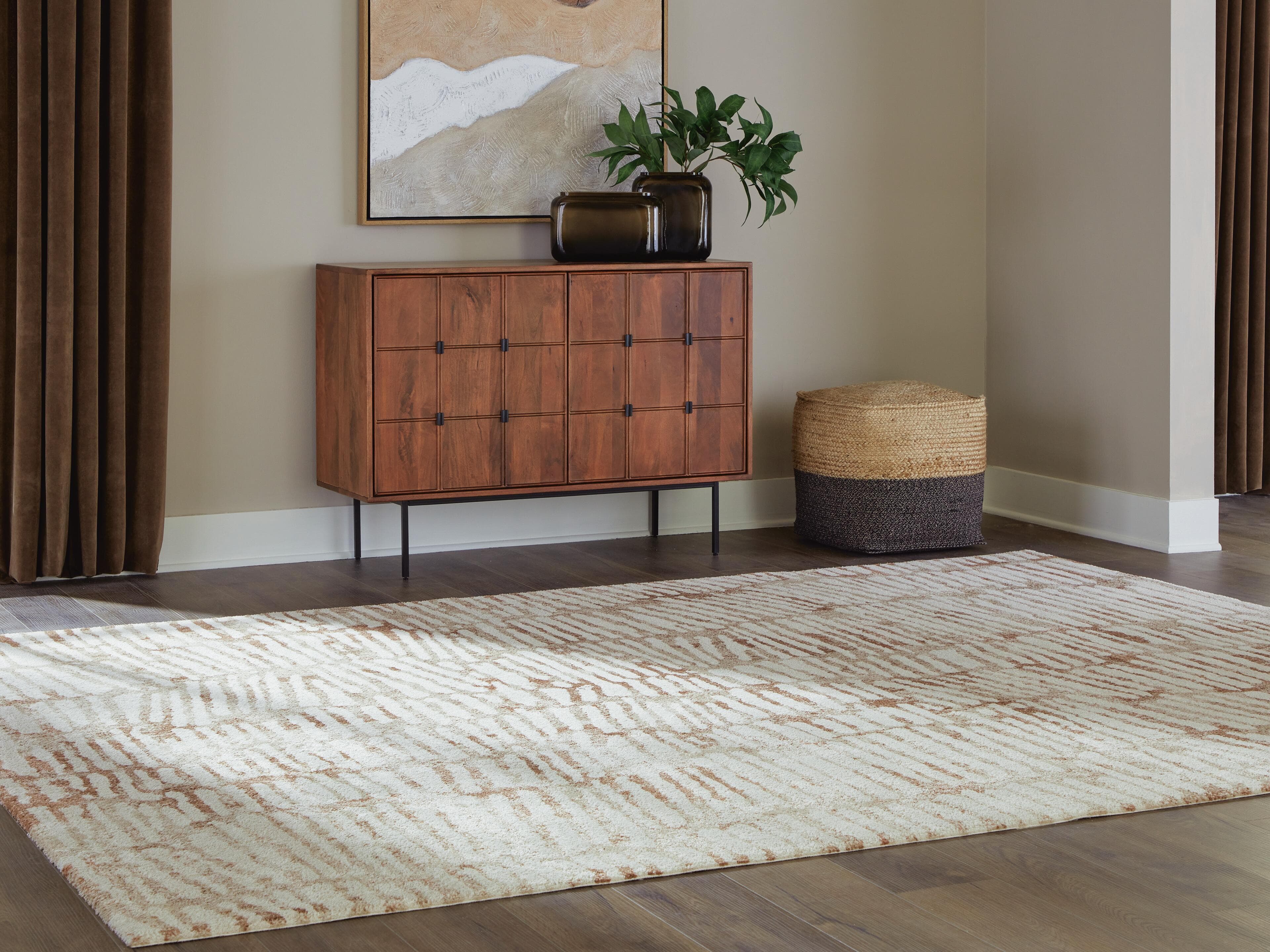 Uduak Large Rug — Cream/Tan/Rust — view 2