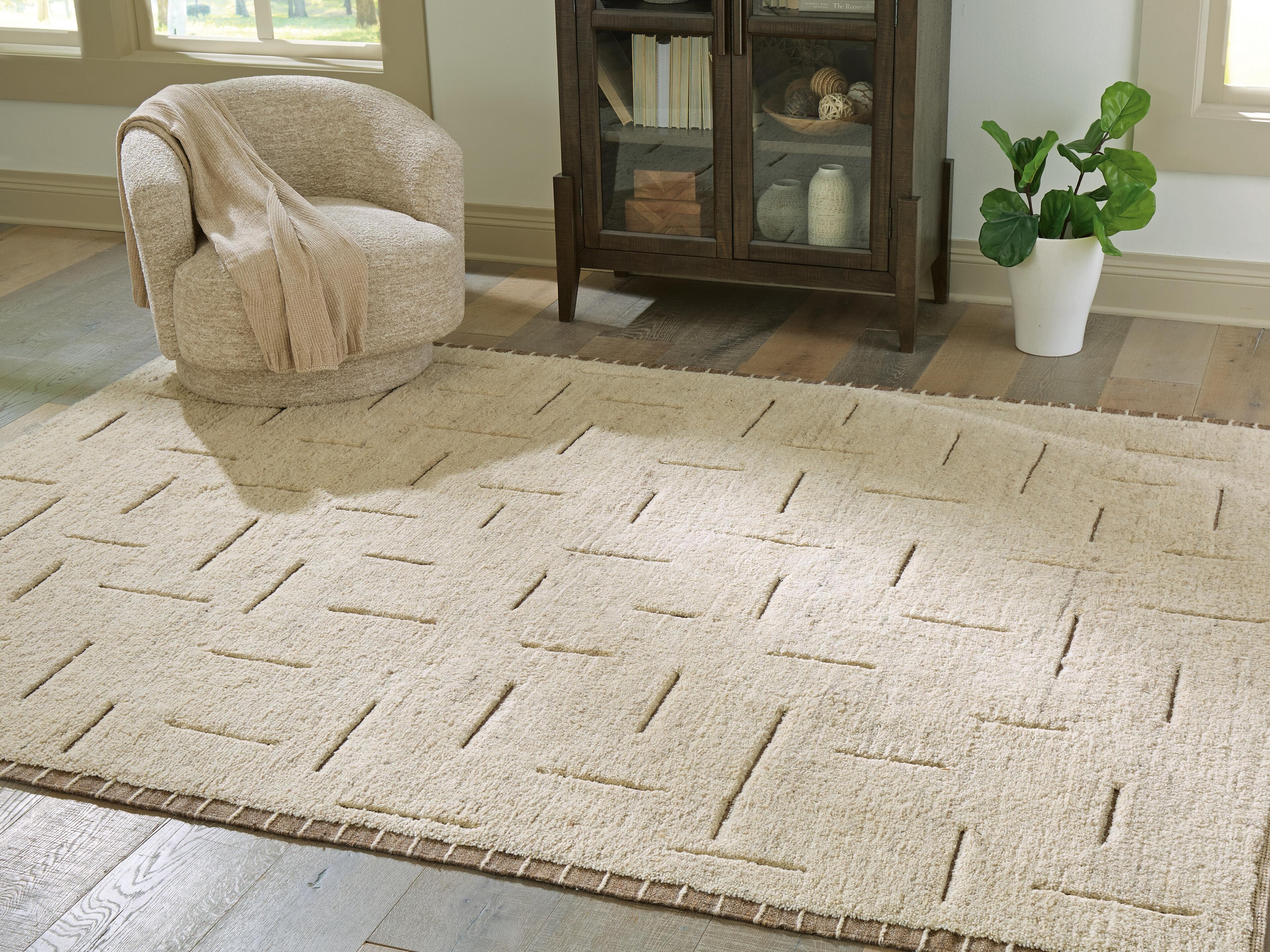 Clayman Large Rug — Beige/Brown — view 2