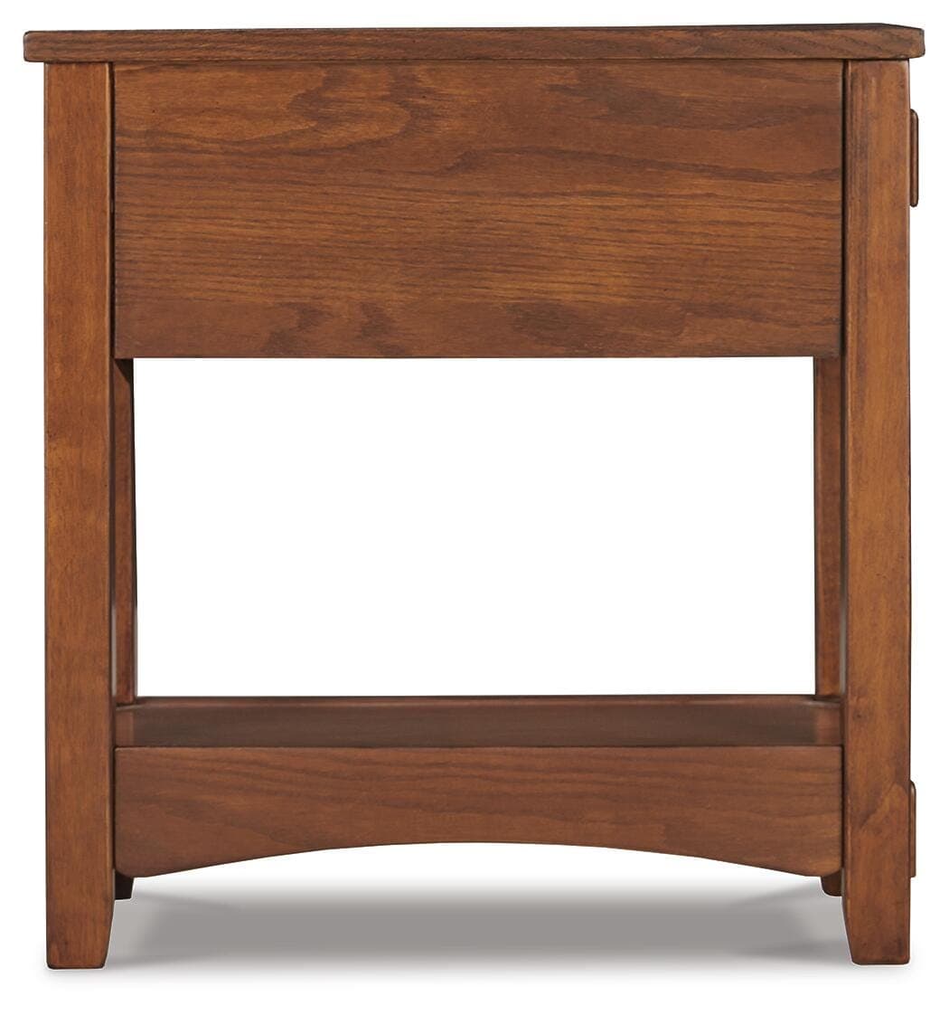 Breegin Chairside End Table — Brown/Beige — view 5