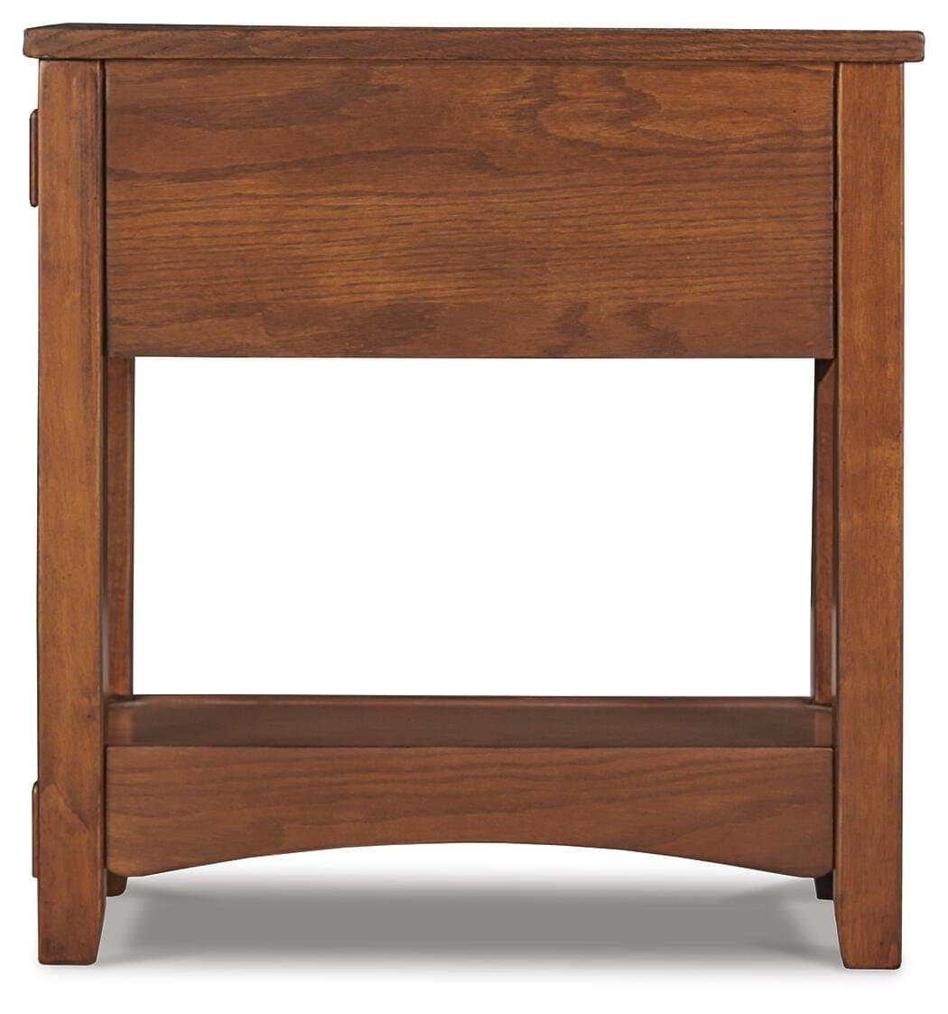 Breegin Chairside End Table — Brown/Beige — view 7