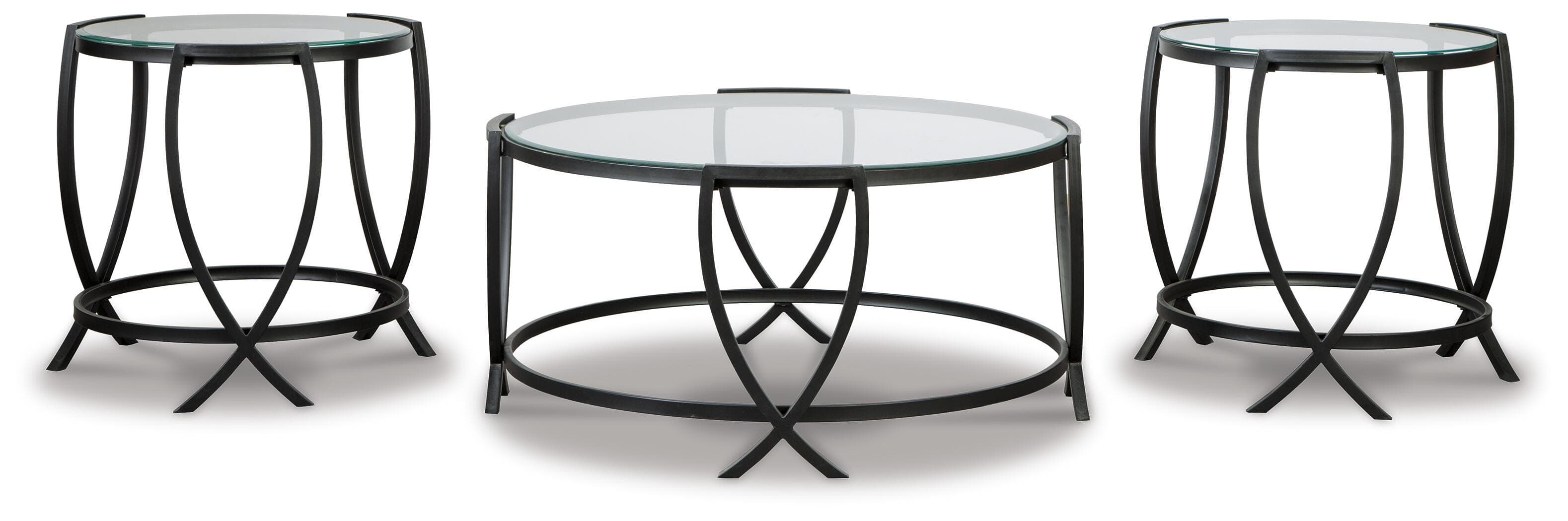Tarrin Table (Set of 3) — Black/Gray — view 3