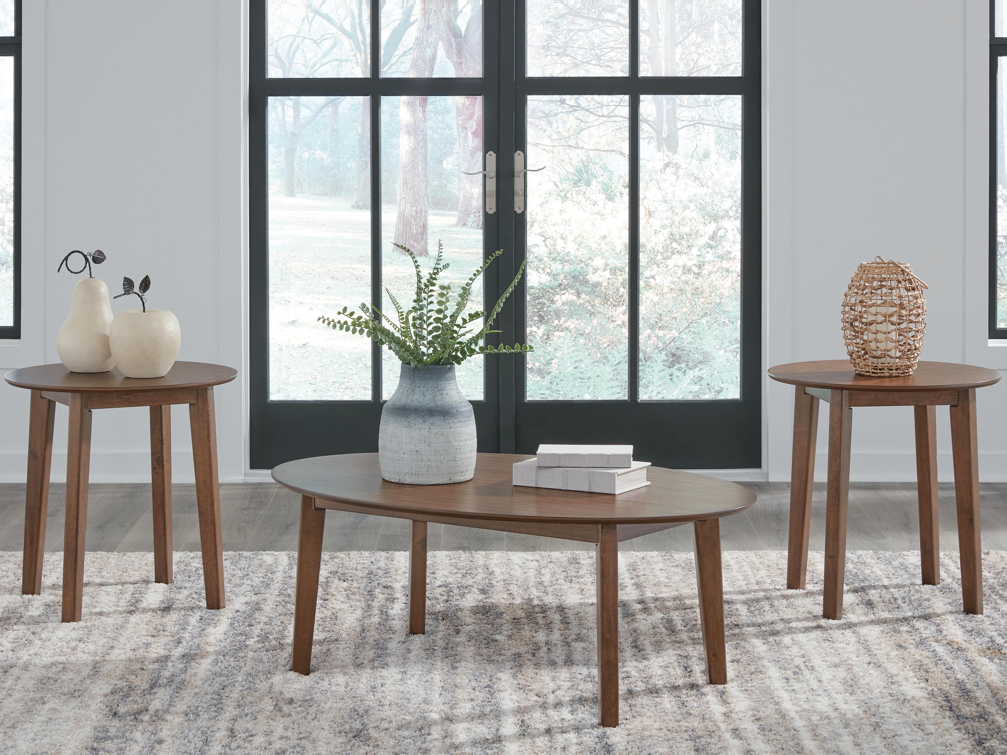 Gordonay Table (Set of 3) — Brown/Beige — view 2