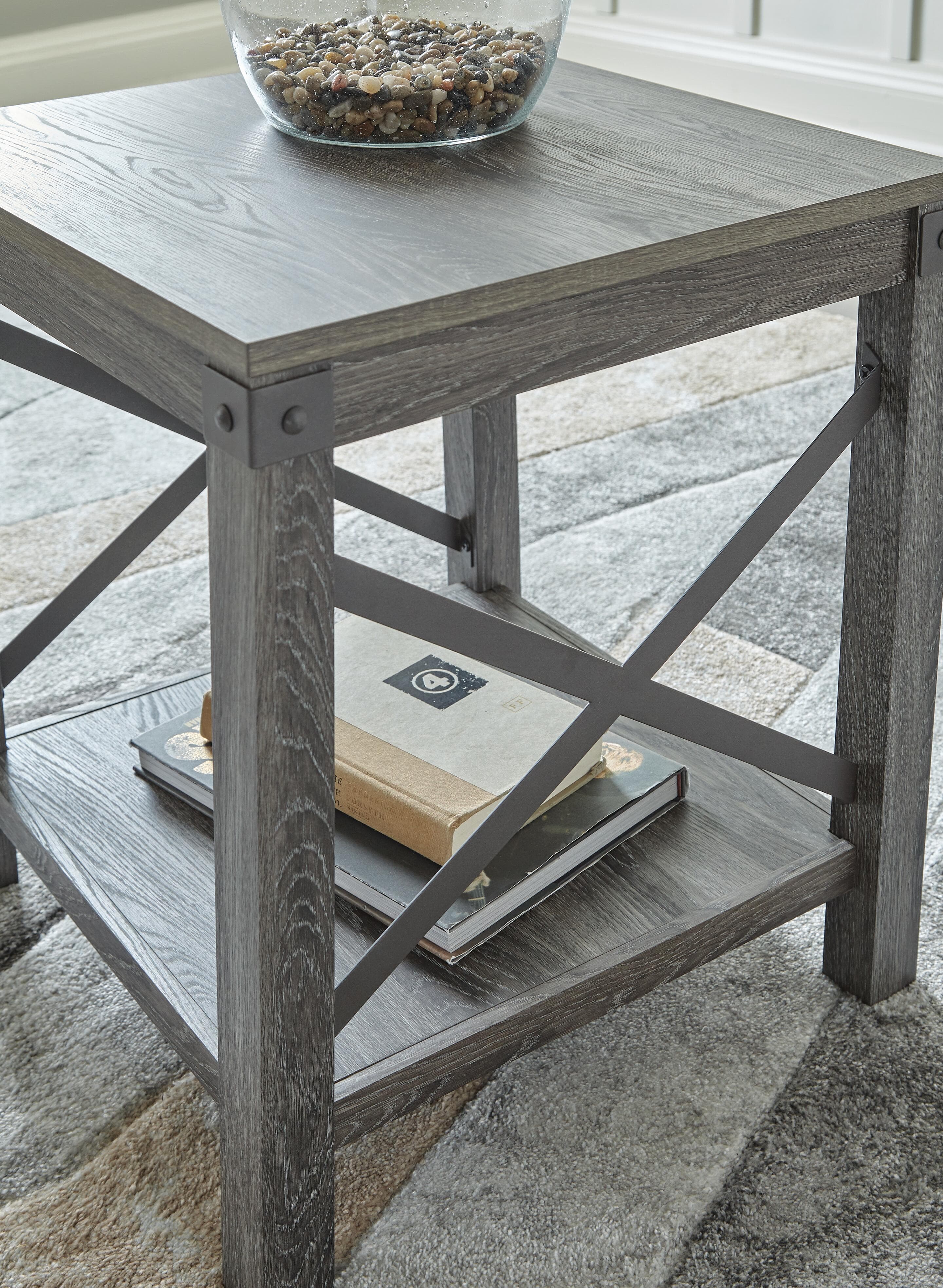 Freedan End Table — Brown/Beige — view 5