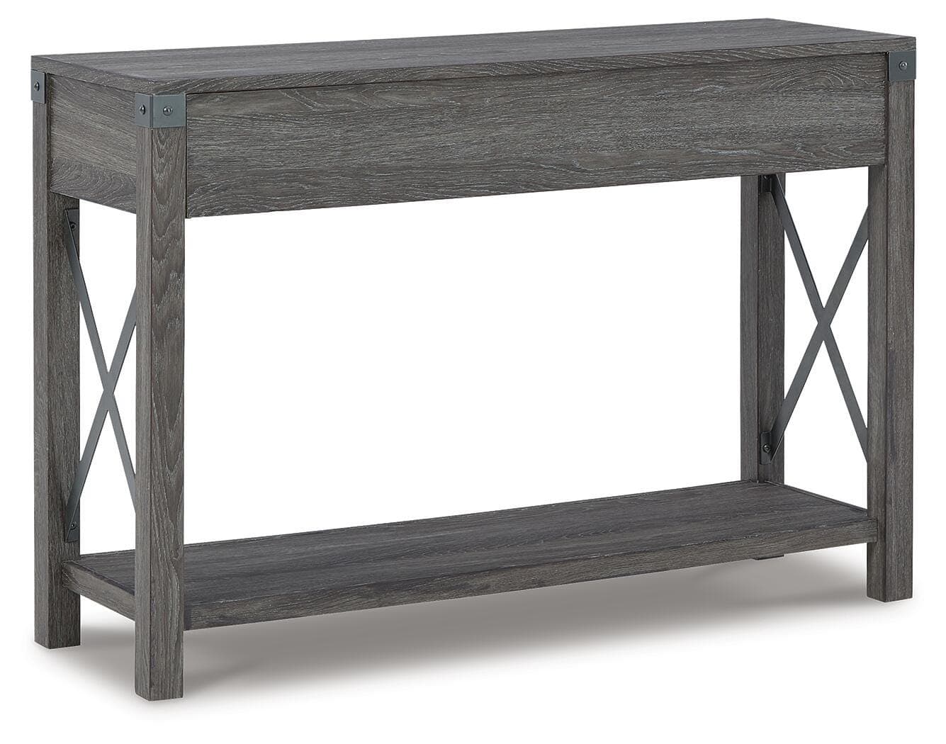 Freedan Sofa/Console Table — Black/Gray — view 5