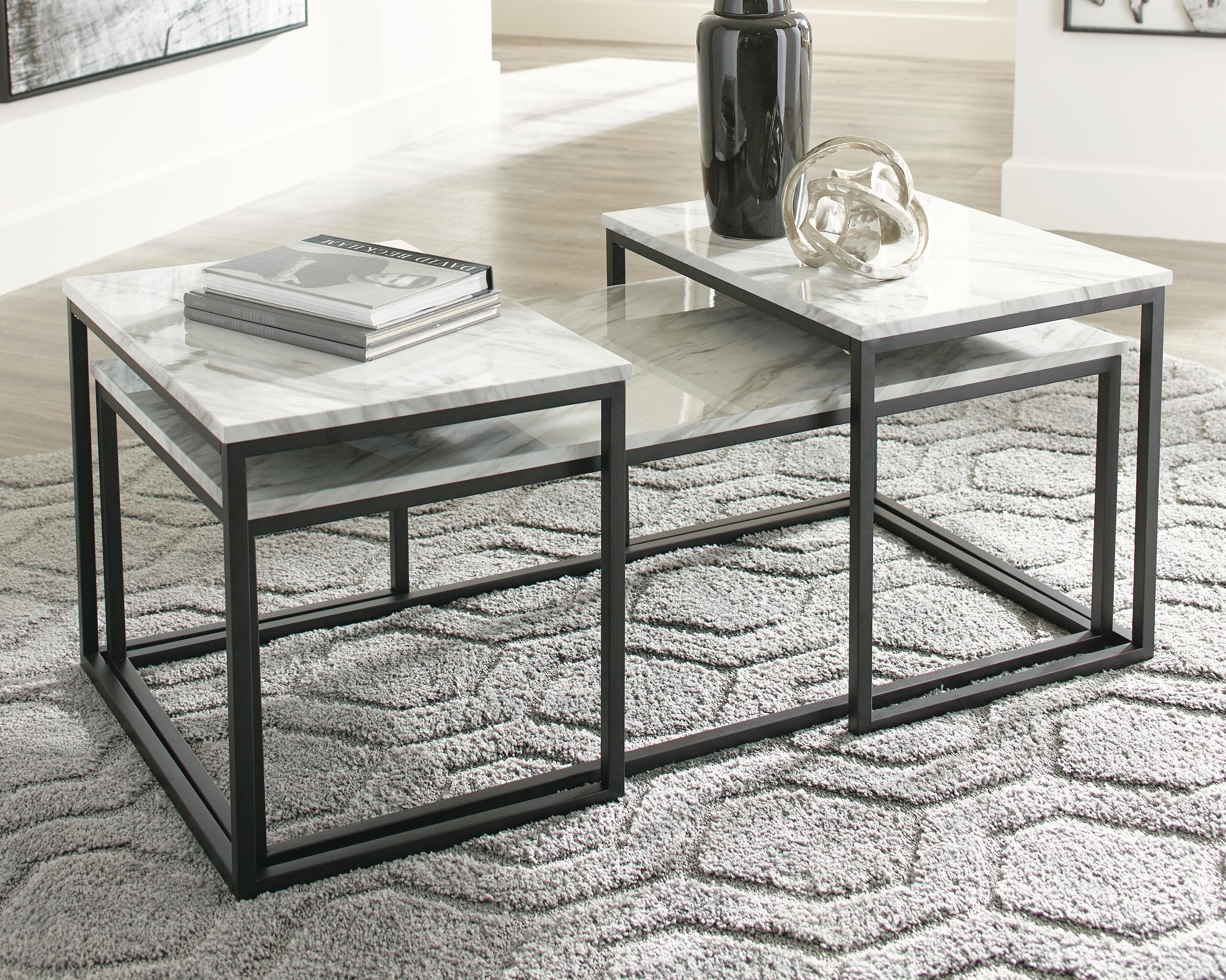 Donnesta Table (Set of 3) — White — view 3