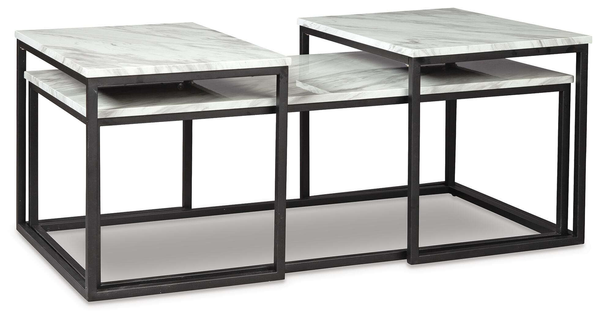 Donnesta Table (Set of 3) — White — view 2