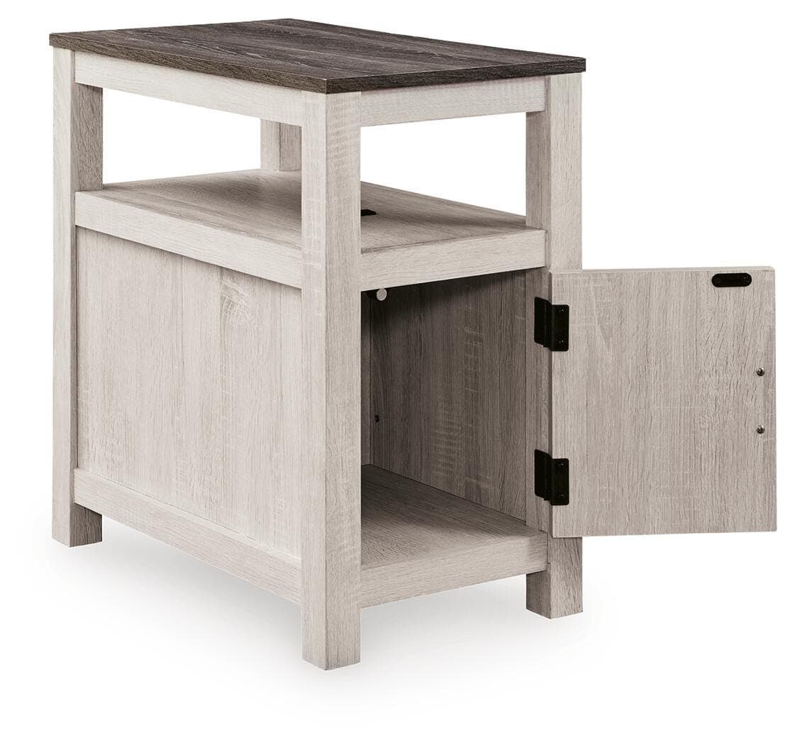 Fendenmore Chairside End Table — White & Brown/Beige — view 3