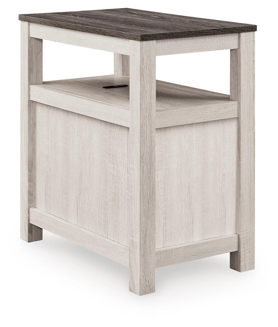Fendenmore Chairside End Table — White & Brown/Beige — view 6