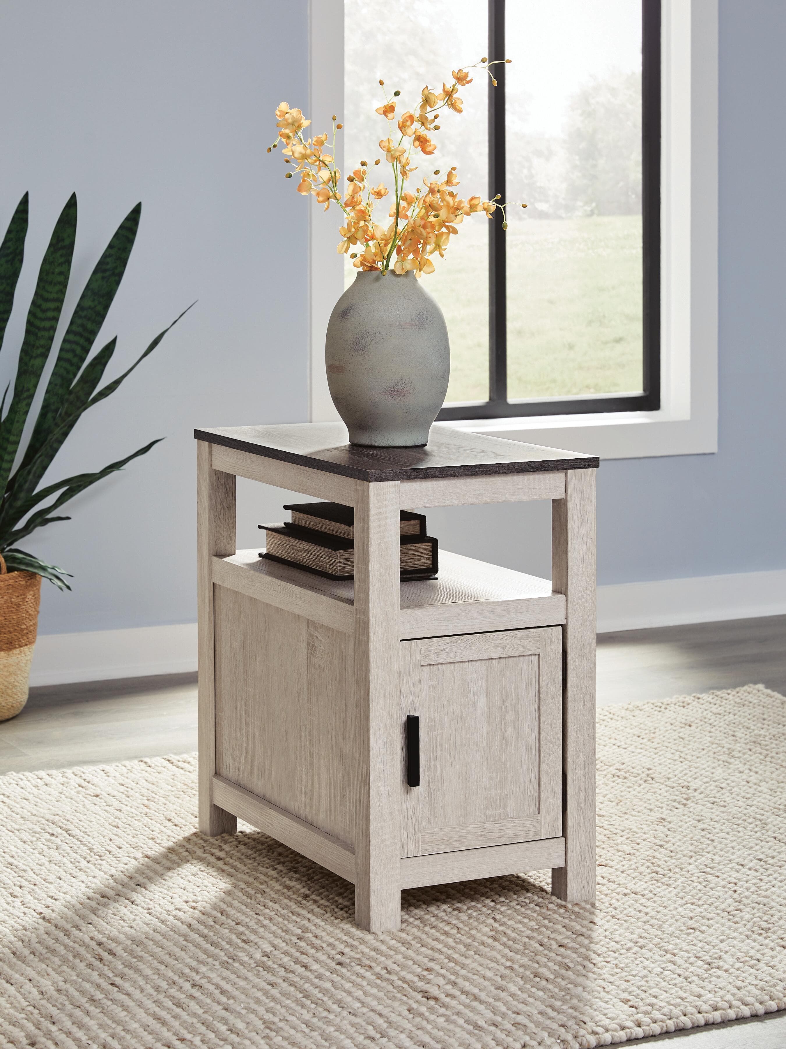 Fendenmore Chairside End Table — White & Brown/Beige — view 2