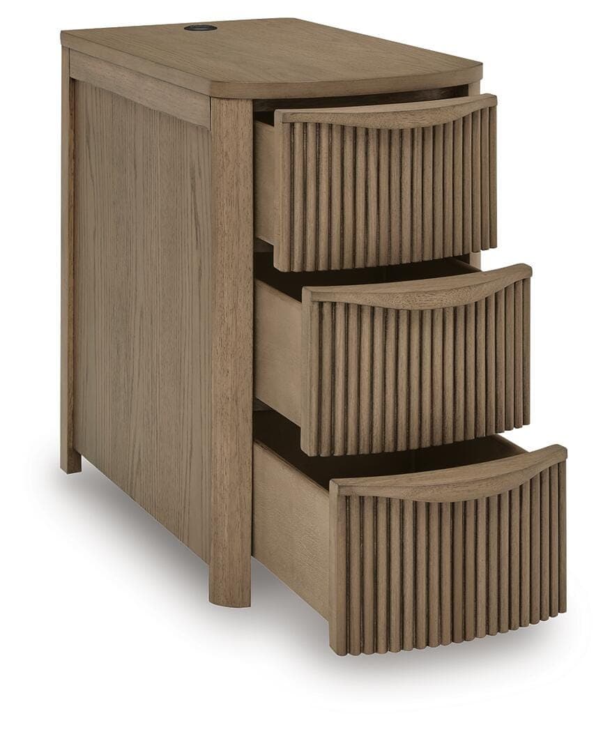 Camdill Chairside End Table — Brown/Beige — view 3