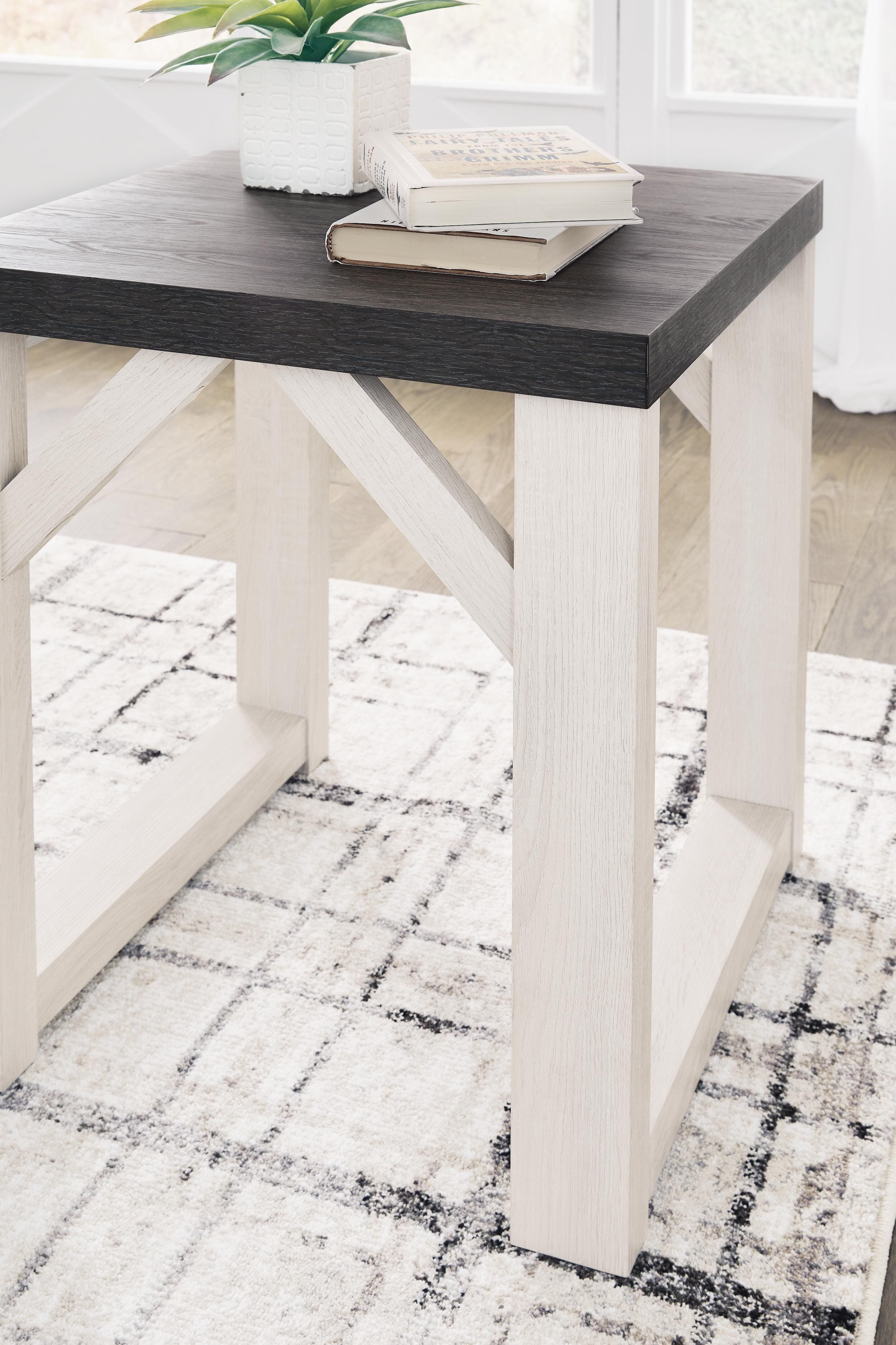 Dorrinson Table (Set of 3) — White & Black/Gray — view 5