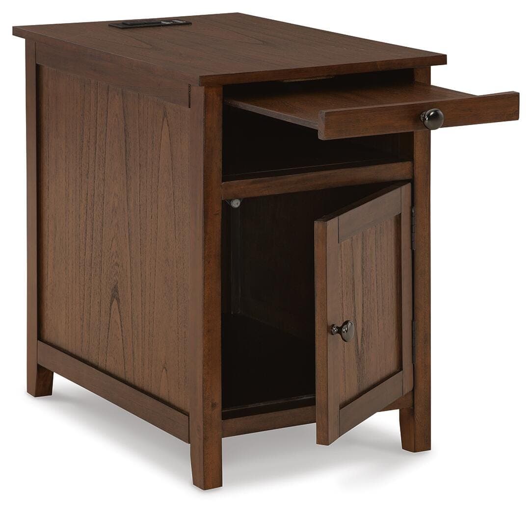 Treytown Chairside End Table — Brown/Beige — view 3