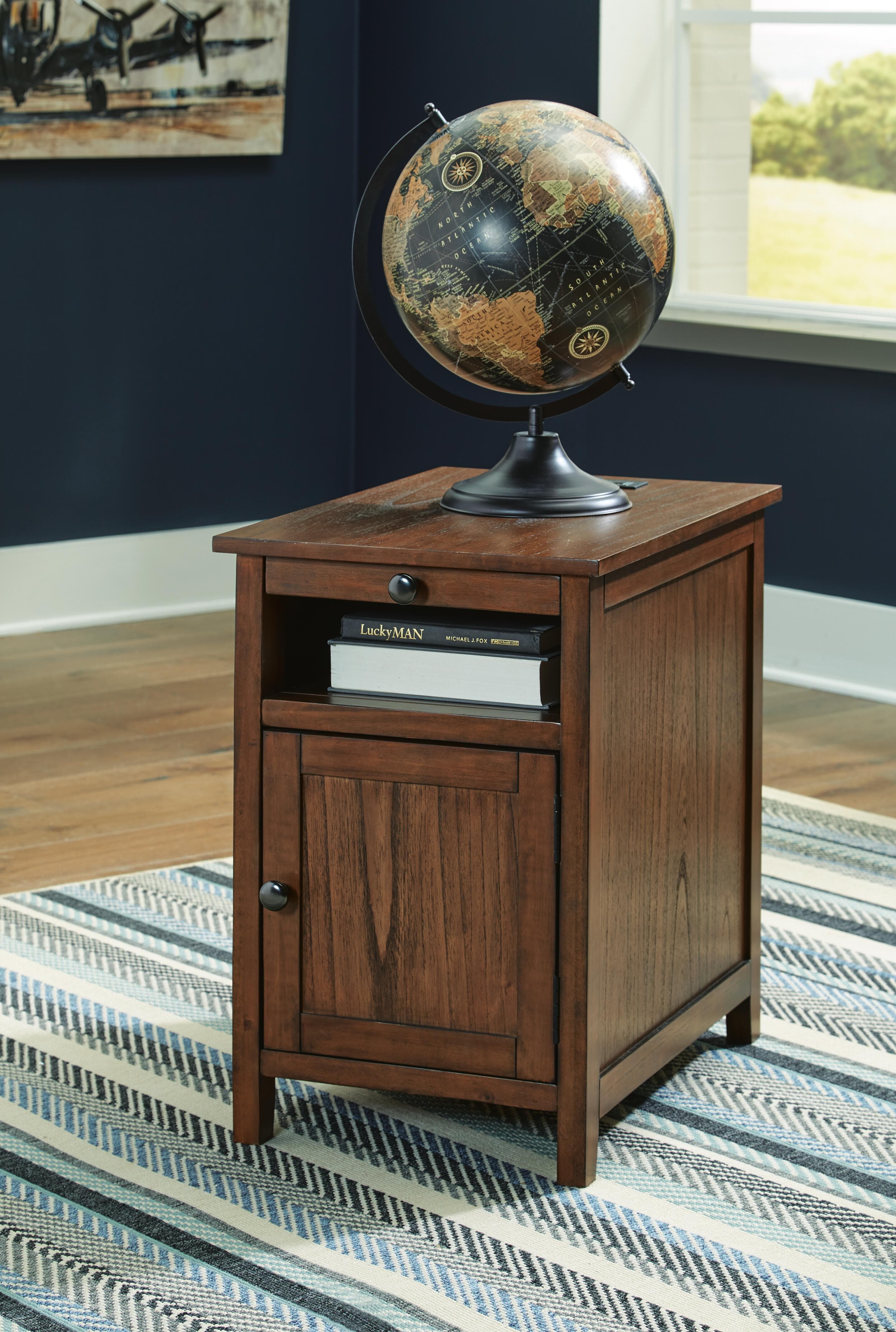 Treytown Chairside End Table — Brown/Beige — view 2