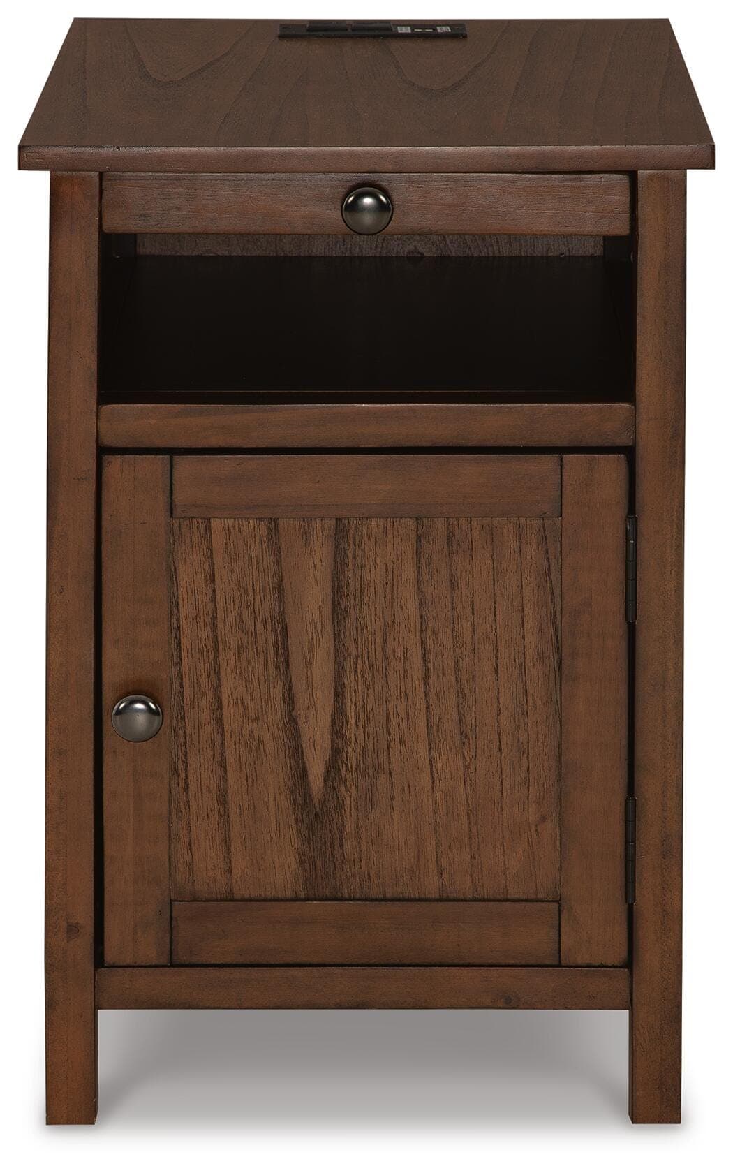 Treytown Chairside End Table — Brown/Beige — view 4