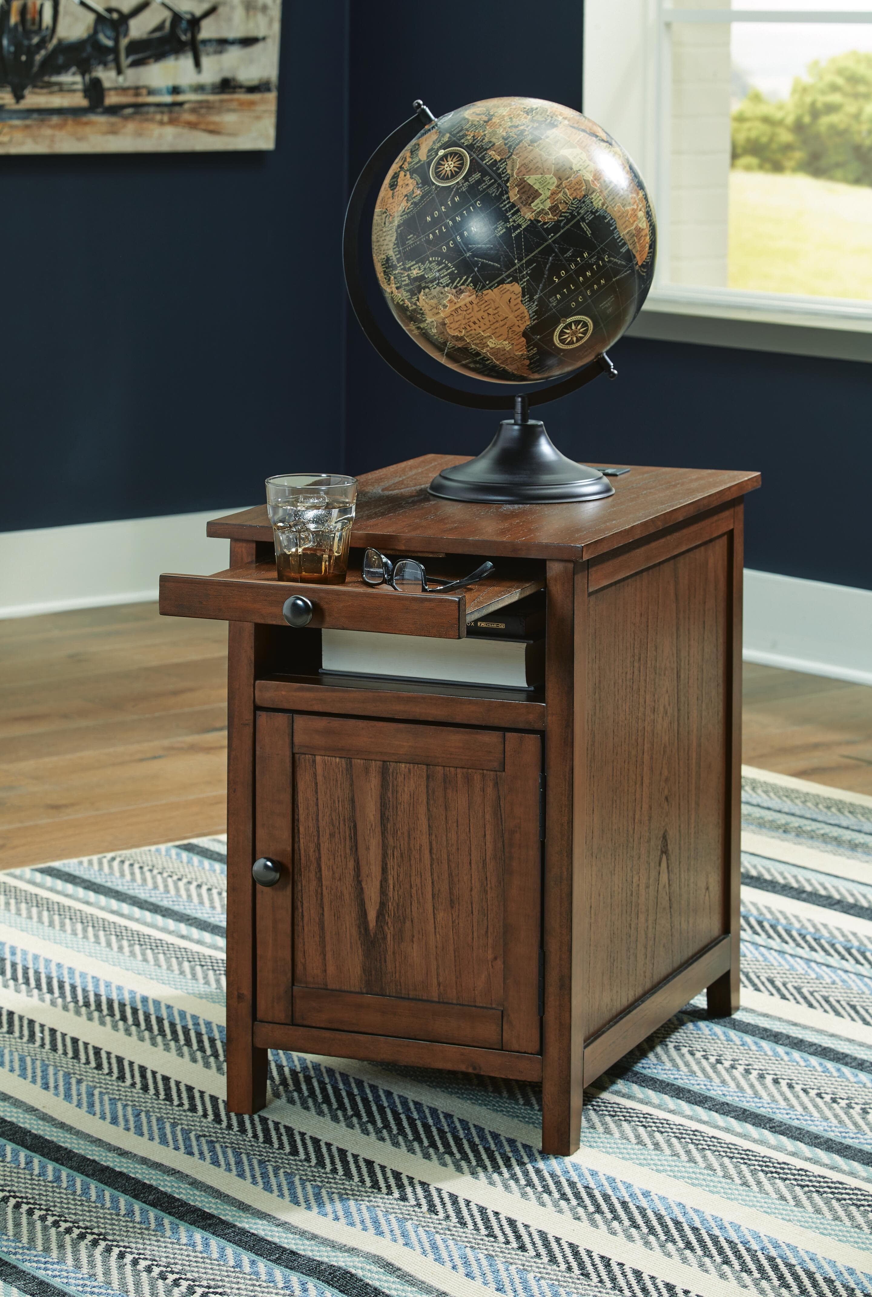 Treytown Chairside End Table — Brown/Beige — view 7